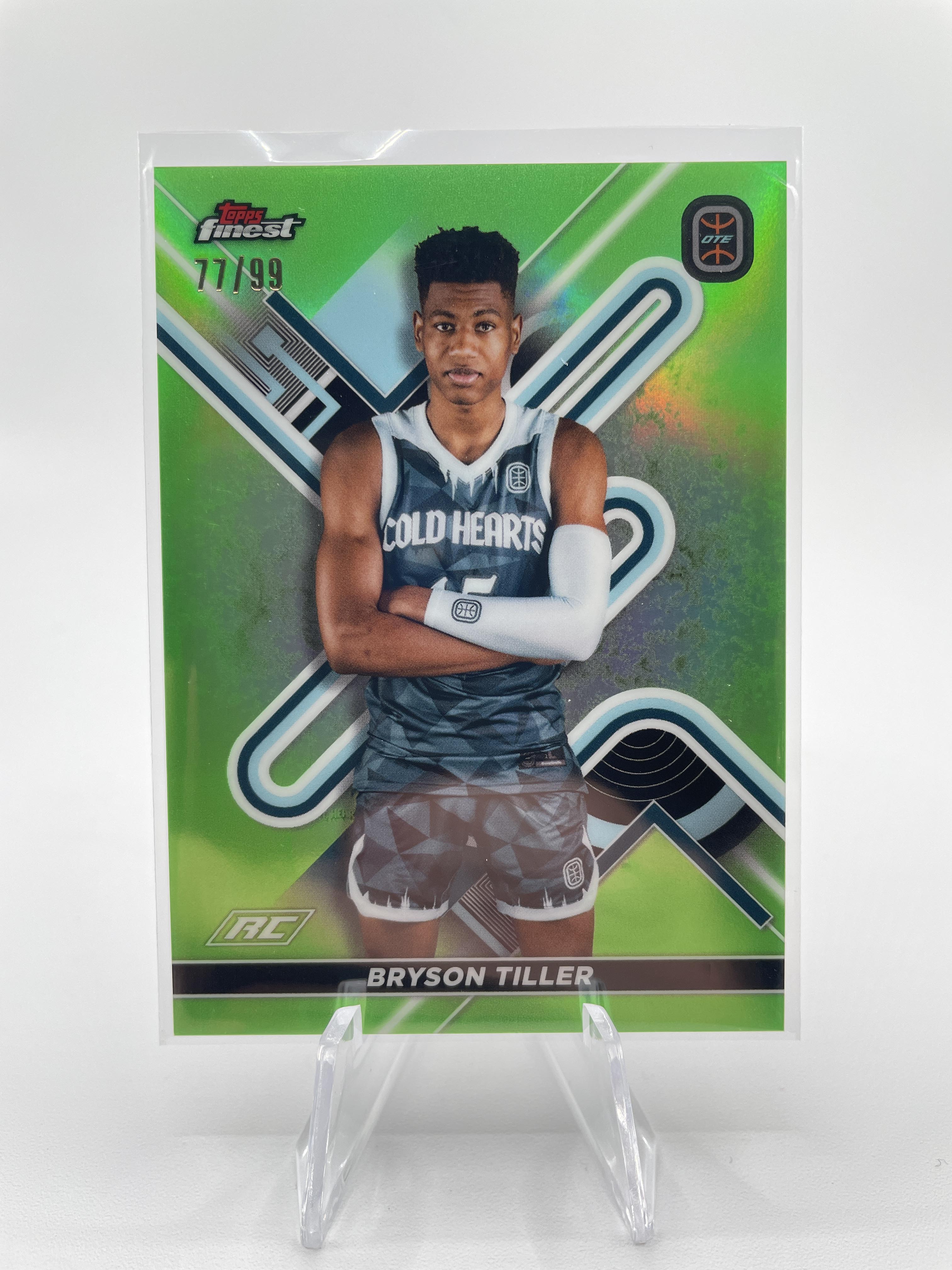 2022-23 Topps OTE Finest Bryson Tiller Lime Green Refractor Rookie /99 #32
