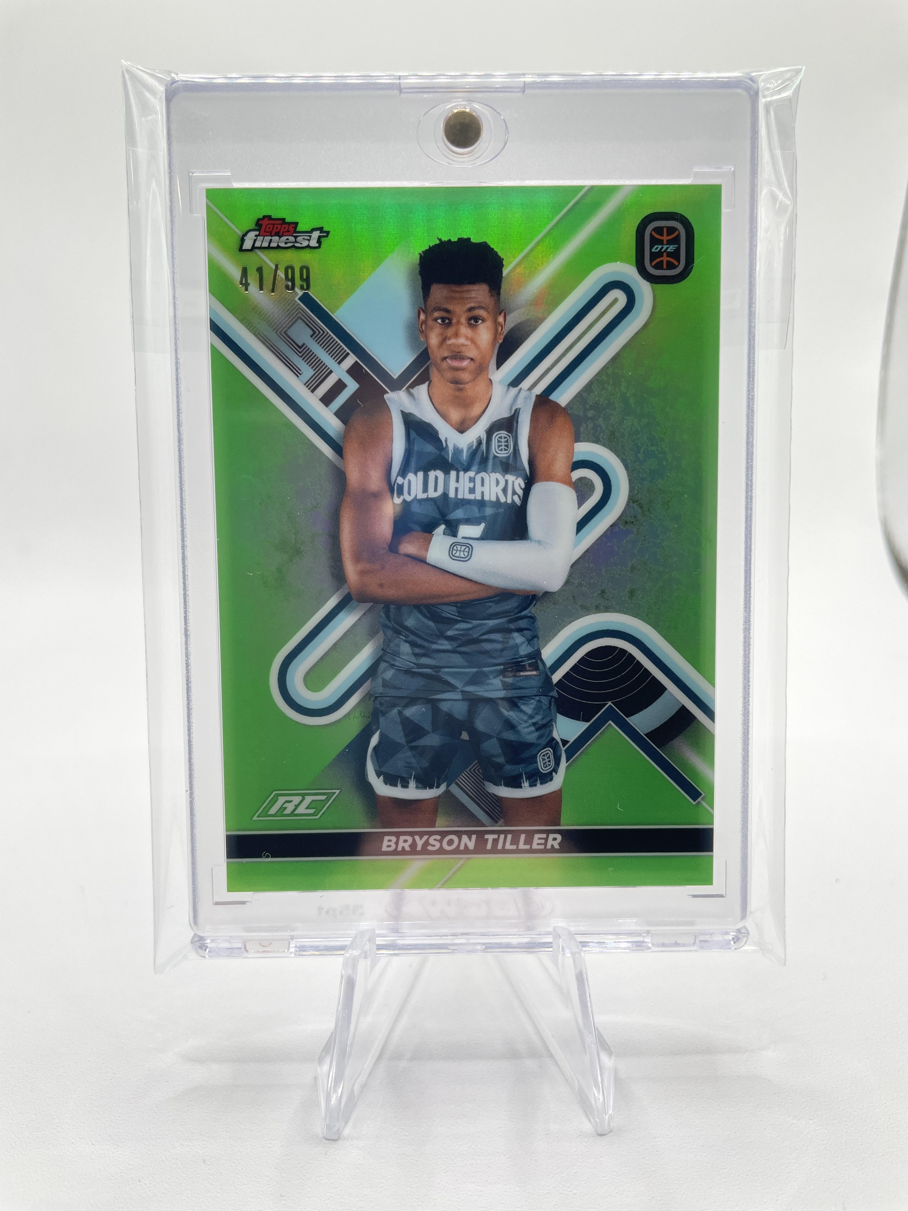 2022-23 Topps OTE Finest Bryson Tiller Lime Green Refractor Rookie /99 #32