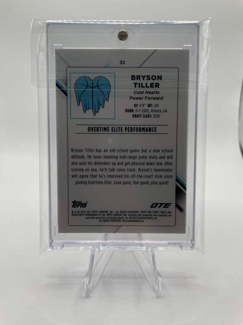 2022-23 Topps OTE Finest Bryson Tiller Lime Green Refractor Rookie /99 #32