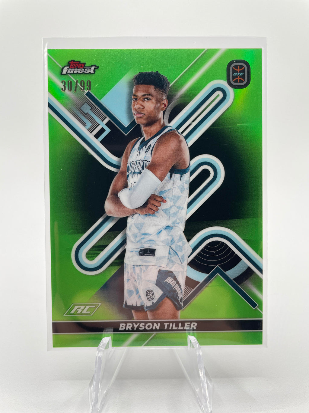 2022-23 Topps OTE Finest Bryson Tiller Lime Green Refractor Rookie /99 #76