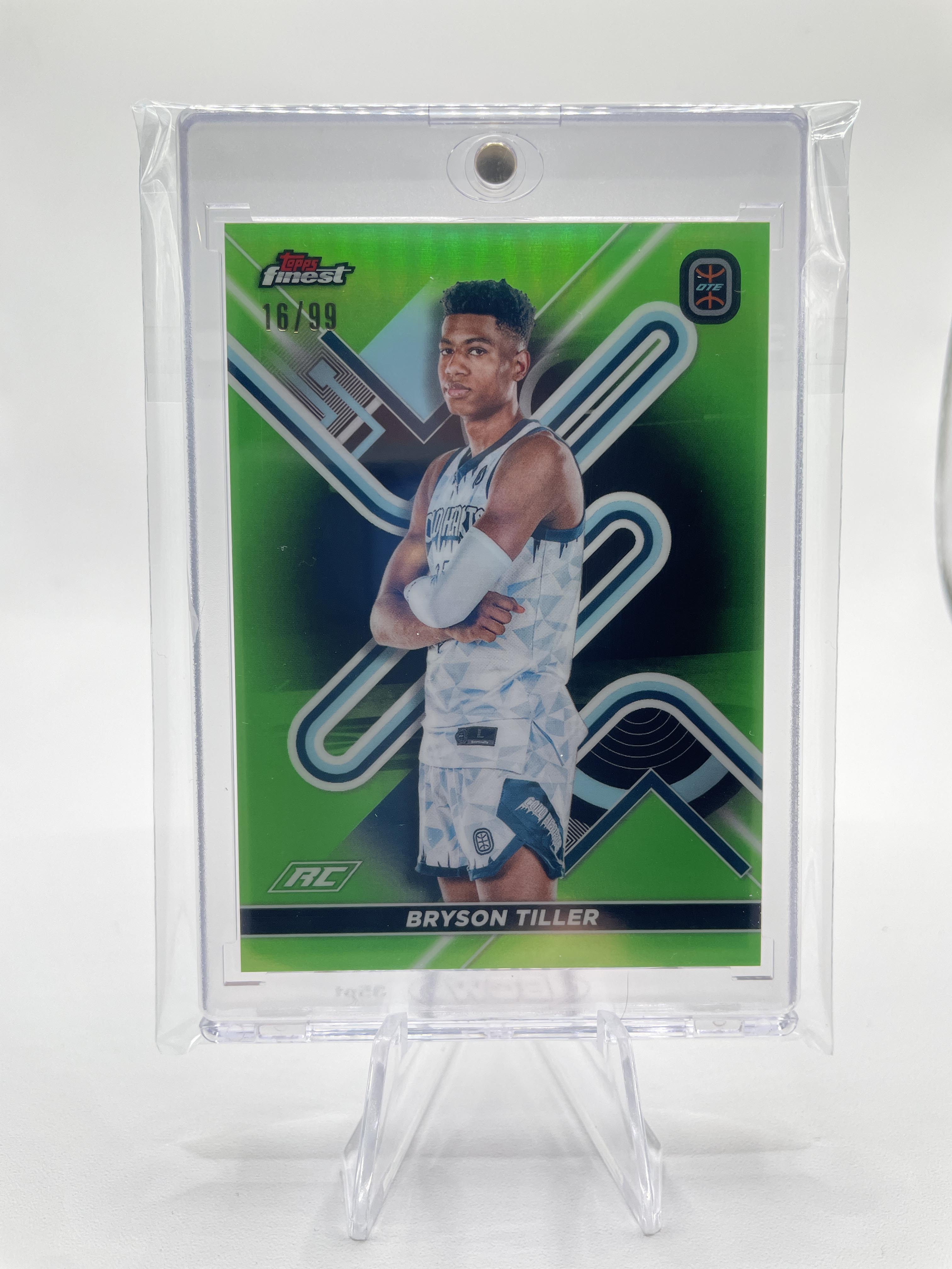 2022-23 Topps OTE Finest Bryson Tiller Lime Green Refractor Rookie /99 #76