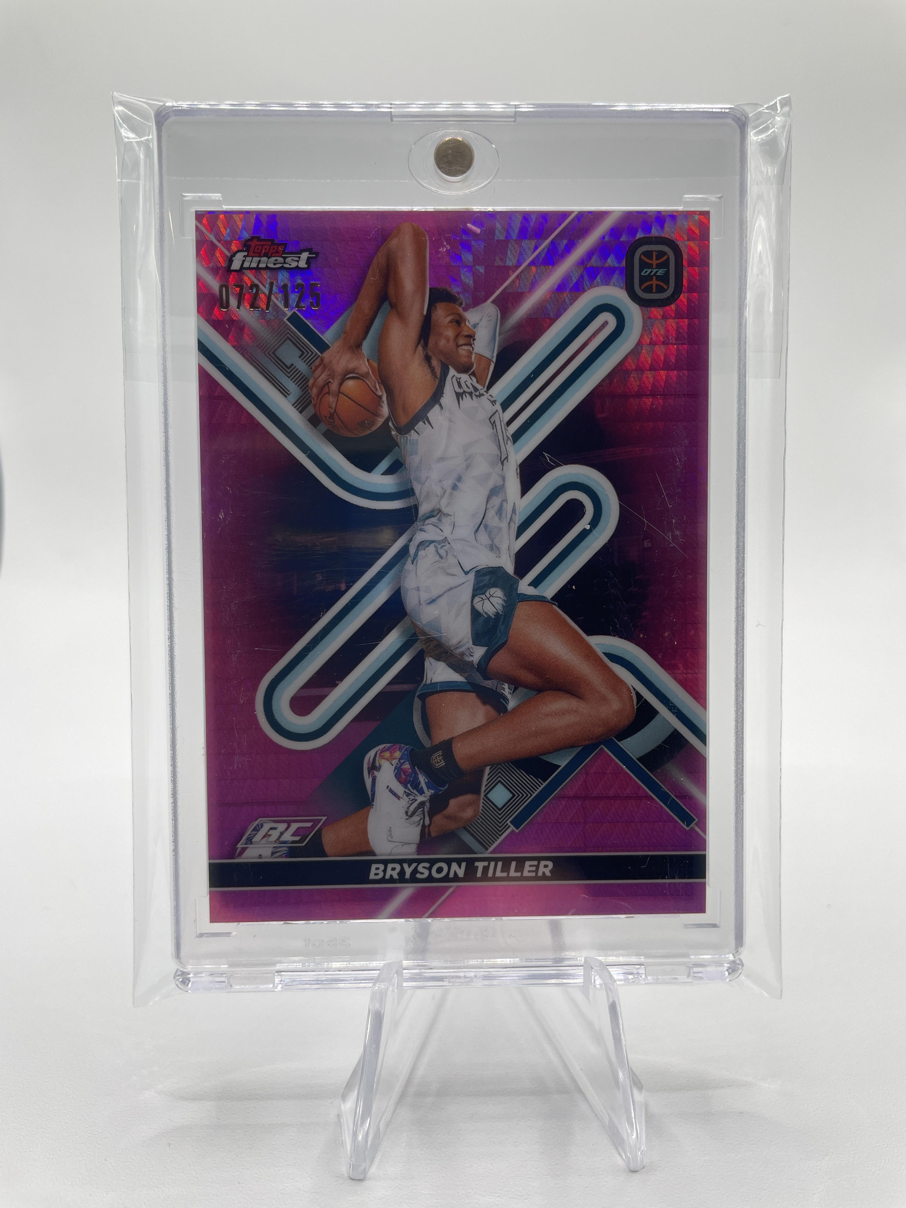 2022-23 Topps OTE Finest Bryson Tiller Pink Refractor Rookie /125 #14