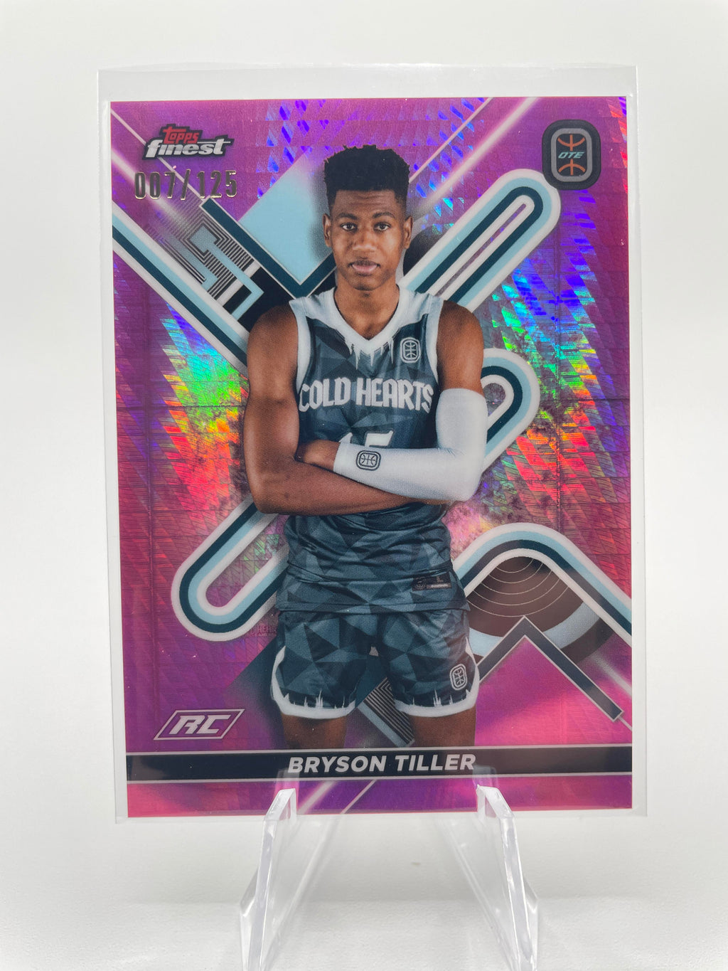 2022-23 Topps OTE Finest Bryson Tiller Pink Refractor Rookie /125 #32