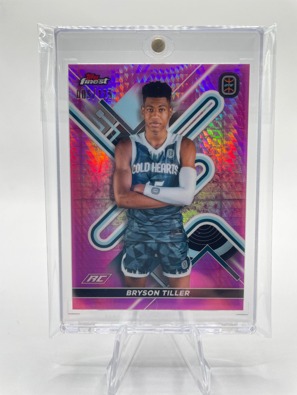 2022-23 Topps OTE Finest Bryson Tiller Pink Refractor Rookie /125 #32