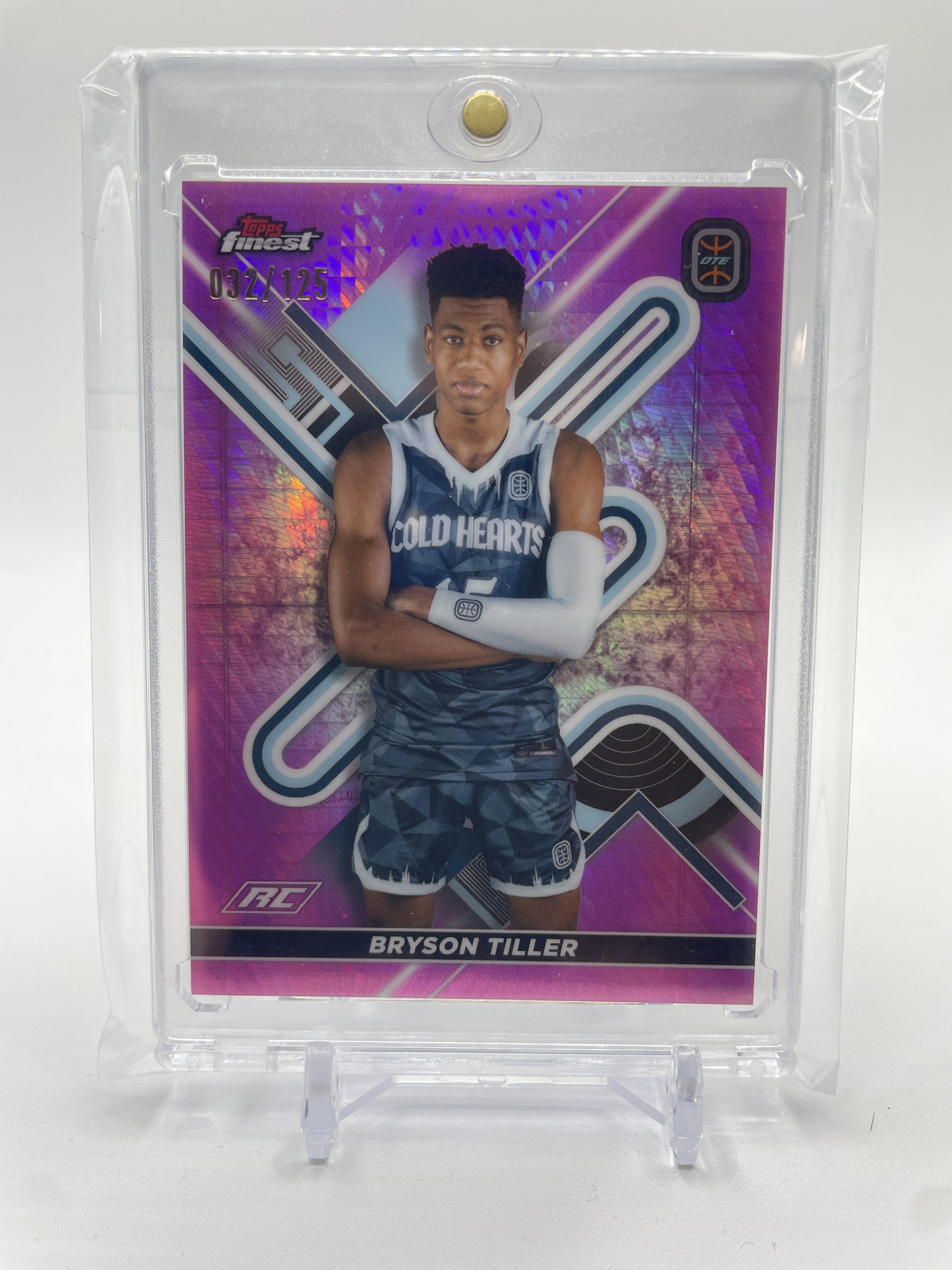 2022-23 Topps OTE Finest Bryson Tiller Pink Refractor Rookie /125 #32