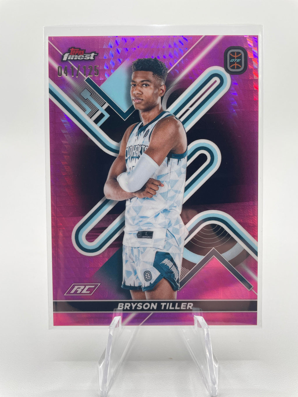 2022-23 Topps OTE Finest Bryson Tiller Pink Refractor Rookie /125 #76