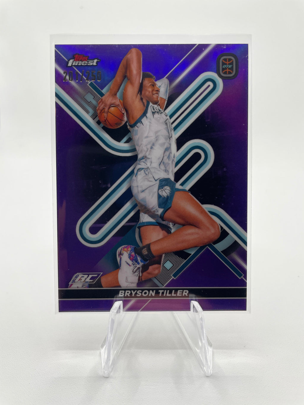2022-23 Topps OTE Finest Bryson Tiller Purple Refractor Rookie /250 #14