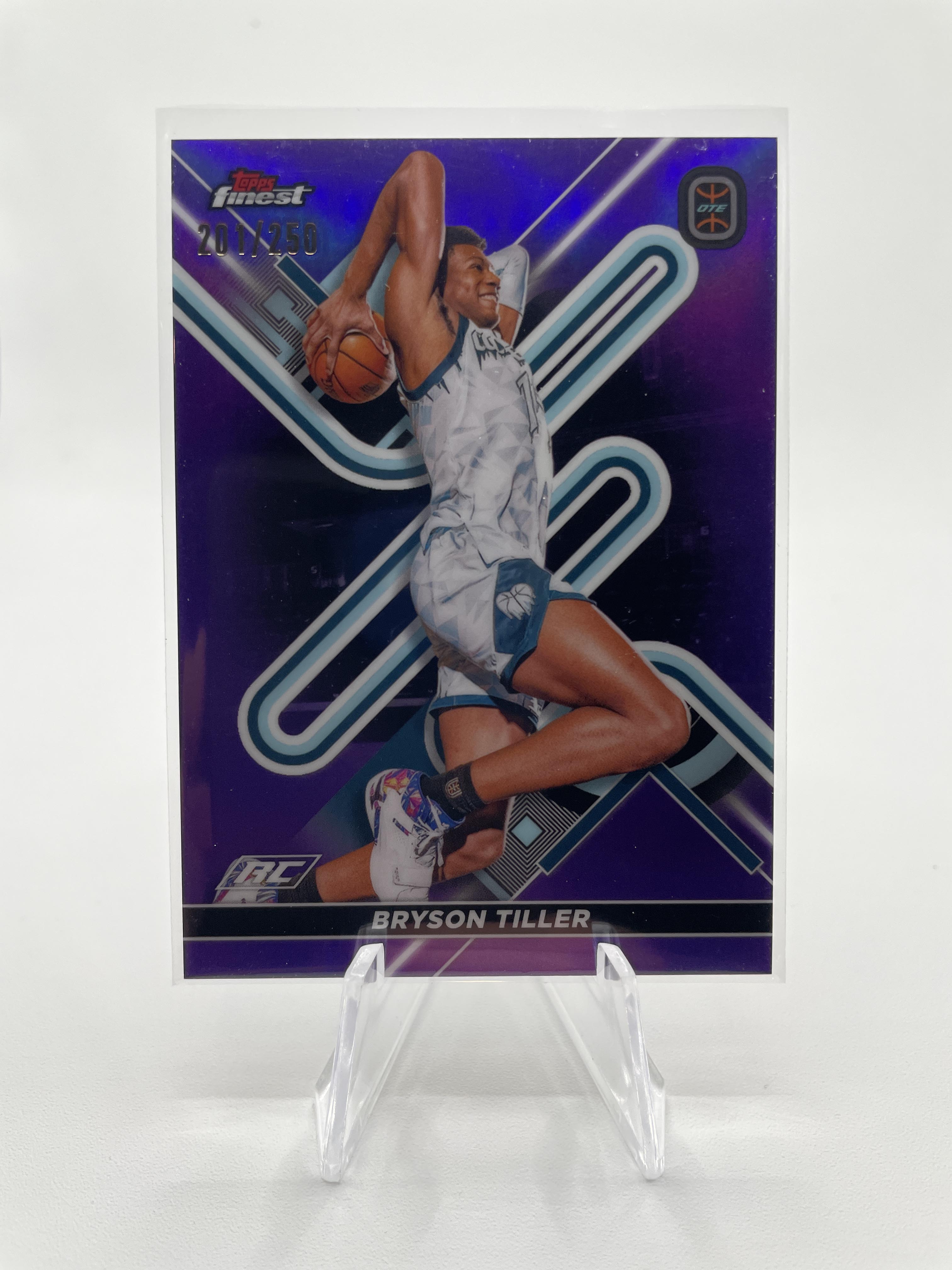2022-23 Topps OTE Finest Bryson Tiller Purple Refractor Rookie /250 #14