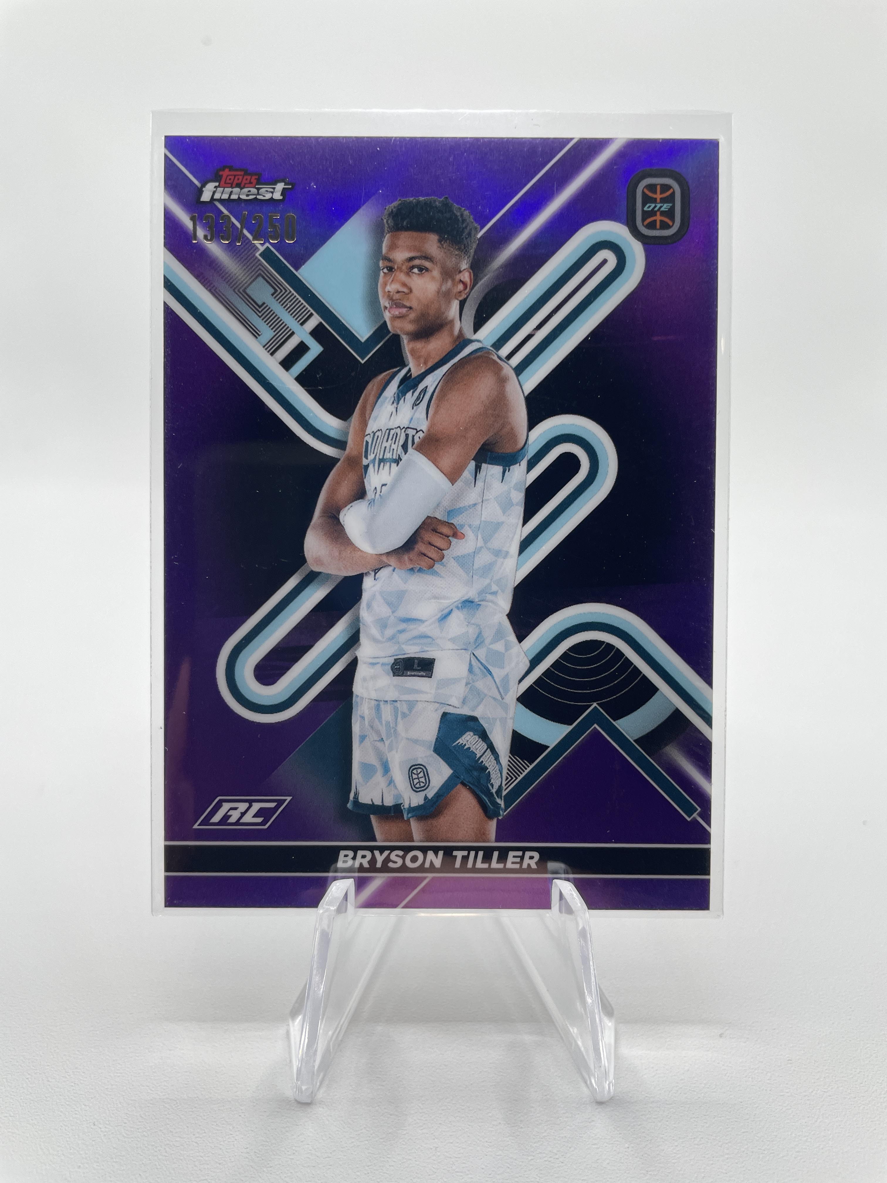 2022-23 Topps OTE Finest Bryson Tiller Purple Refractor Rookie /250 #76