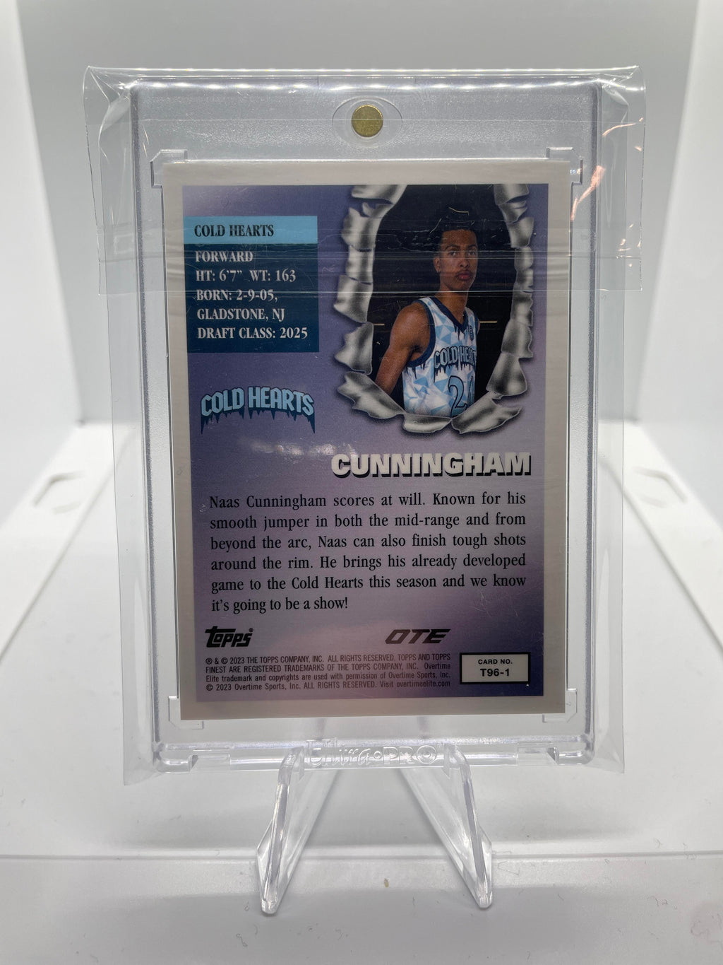 2022-23 Topps OTE Finest Naasir Cunningham Apprentices Gold Refractor Rookie /50