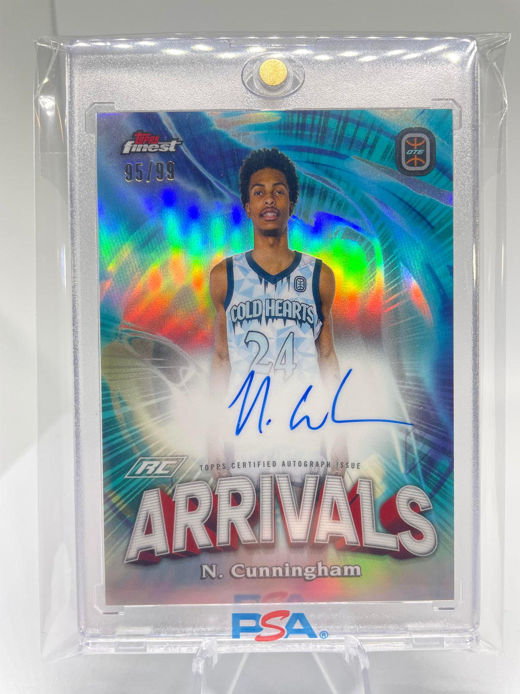2022-23 Topps OTE Finest Naasir Cunningham Arrivals Rookie Auto /99