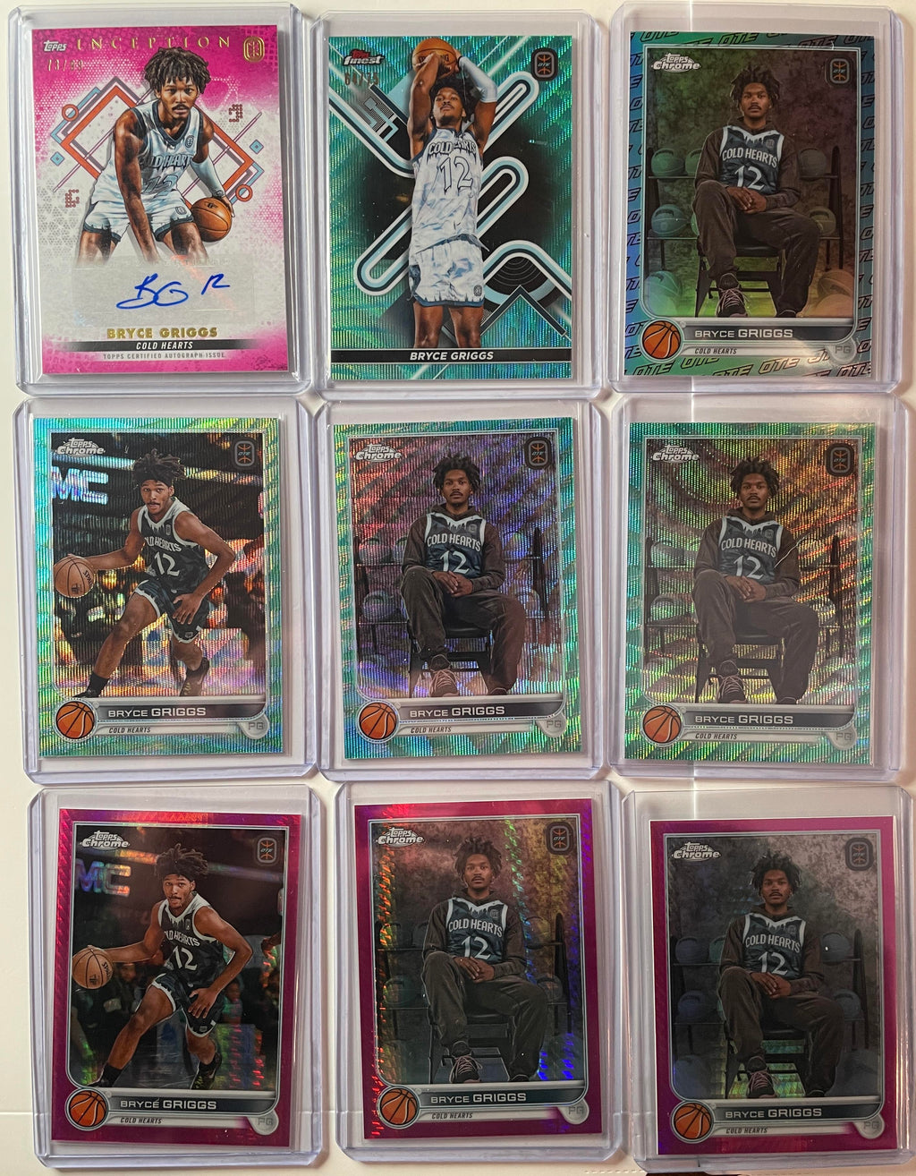 2022-23 Topps OTE Inception Bryce Griggs Auto /99 Aqua /75 Pink /150 + Set (x30)