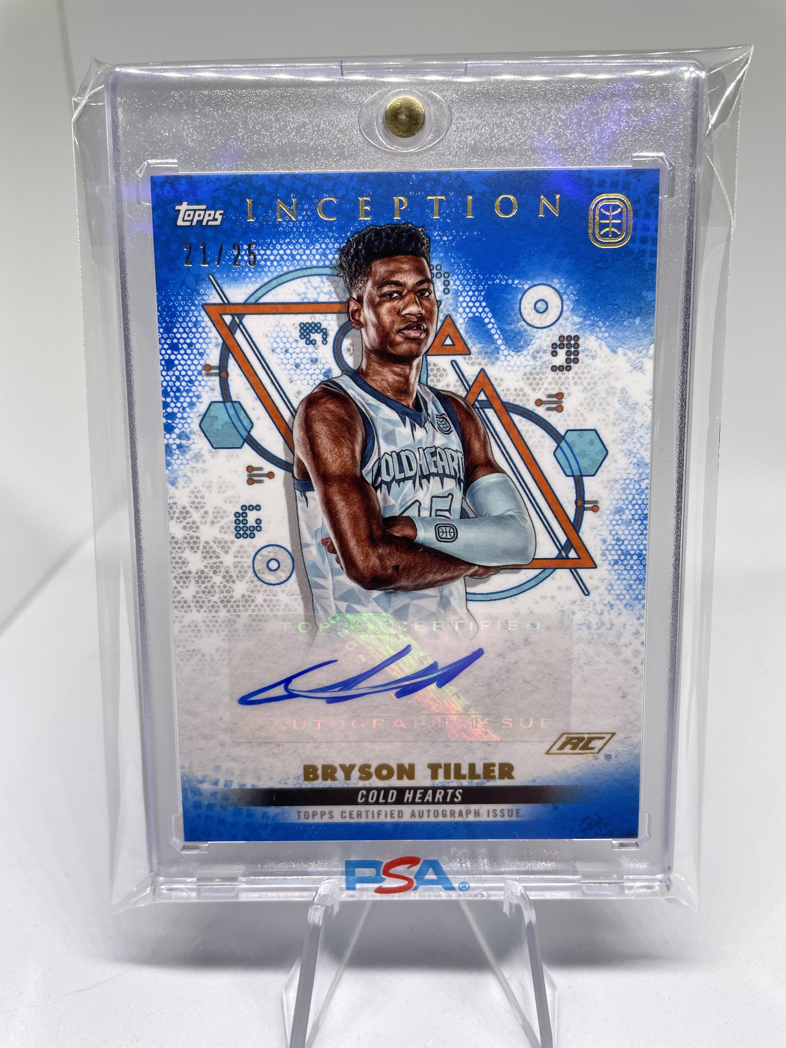 2022-23 Topps OTE Inception Bryson Tiller Blue Foil Rookie Auto /25
