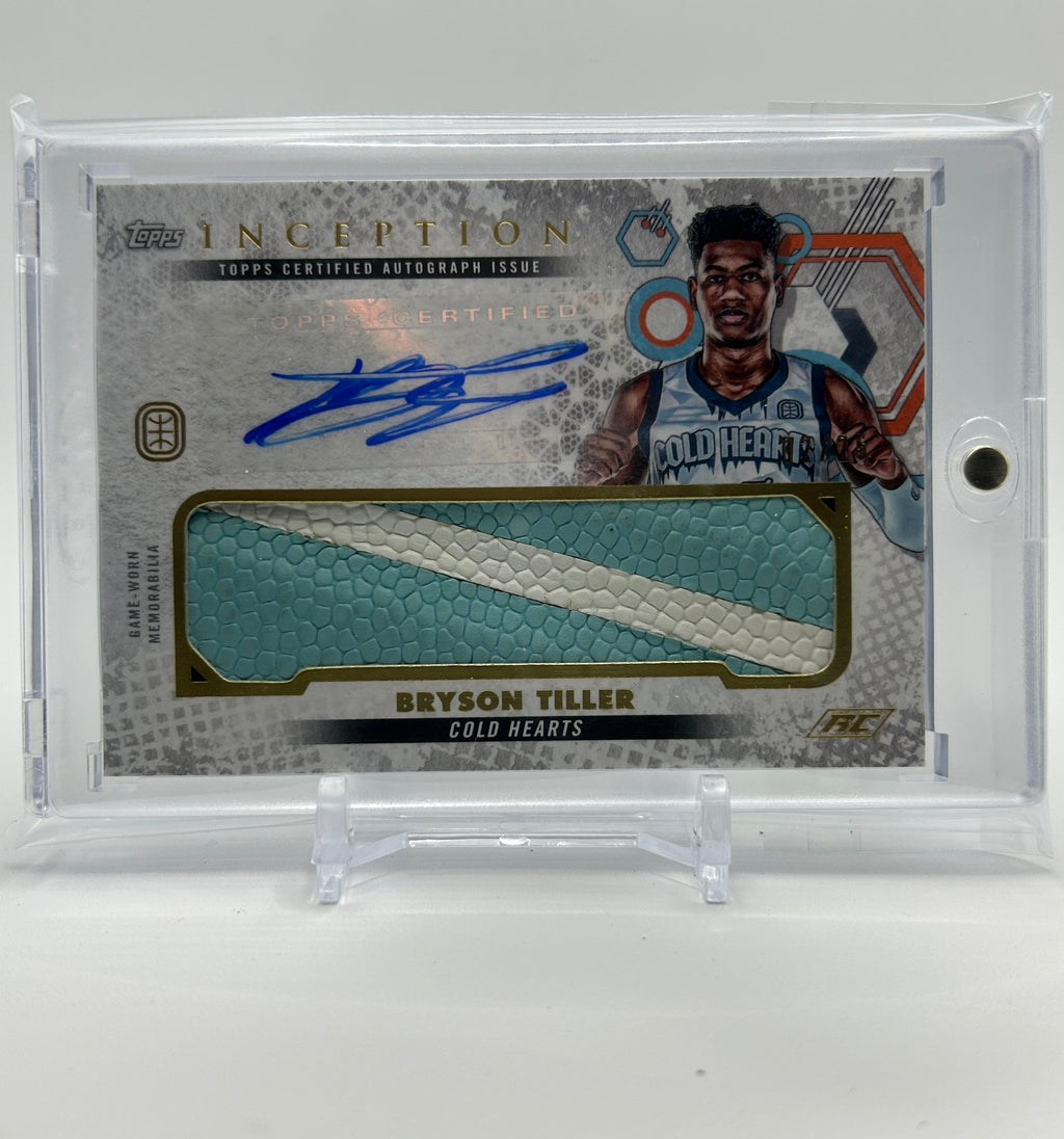 2022-23 Topps OTE Inception Bryson Tiller Game Day Ball Relic Auto /25