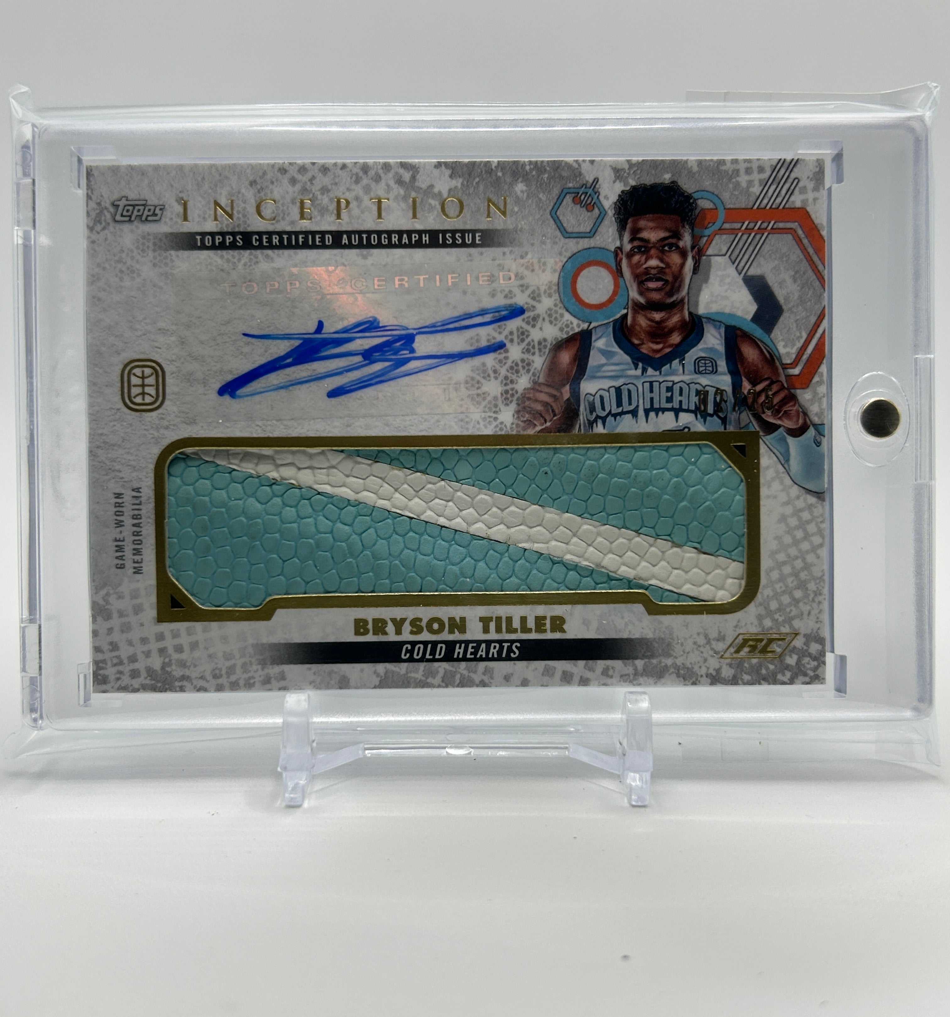 2022-23 Topps OTE Inception Bryson Tiller Game Day Ball Relic Auto /25