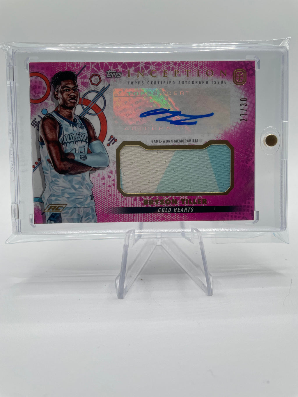 2022-23 Topps OTE Inception Bryson Tiller Magenta Rookie Patch Auto /30 #IARC-BT2