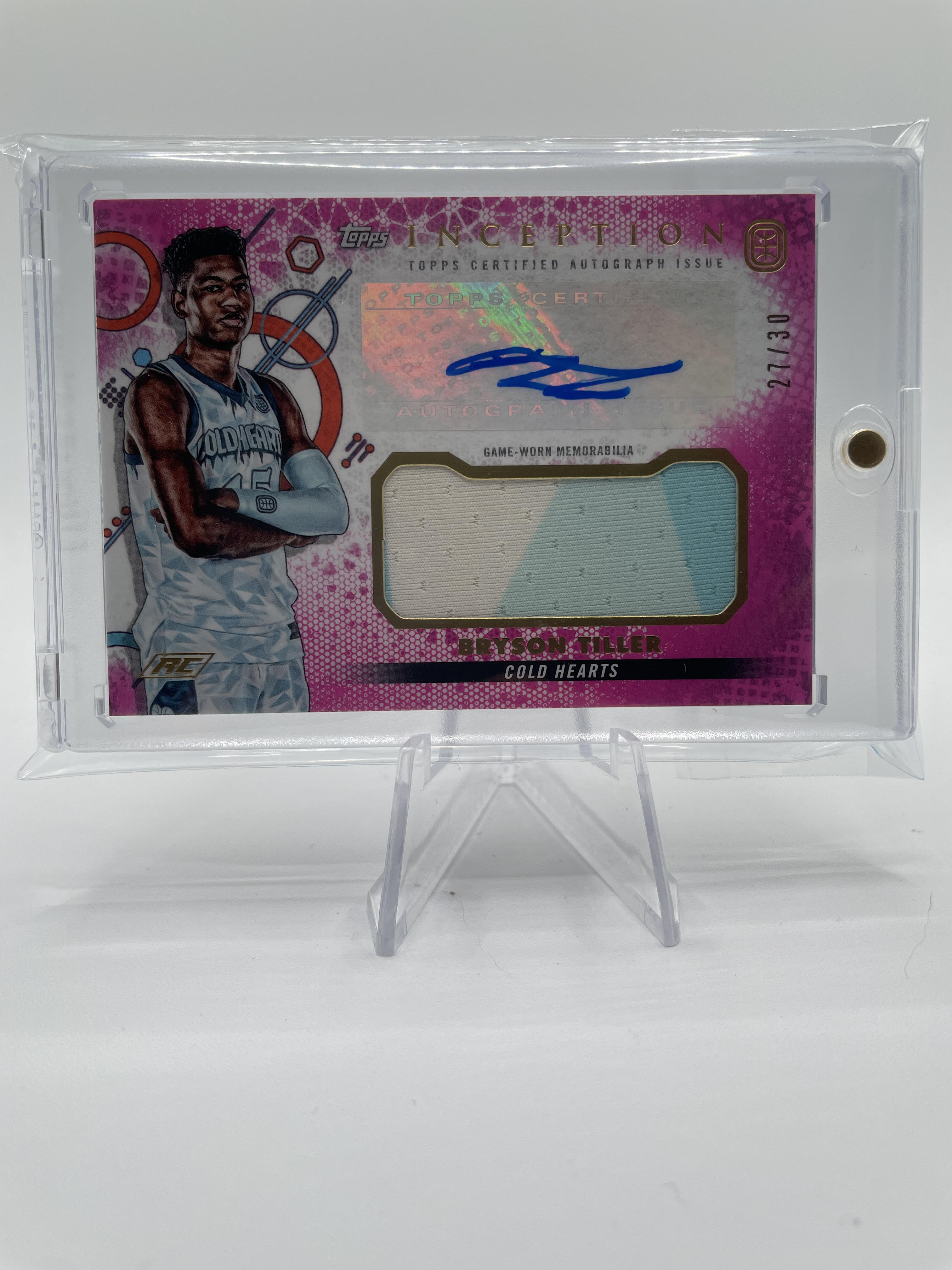 2022-23 Topps OTE Inception Bryson Tiller Magenta Rookie Patch Auto /30 #IARC-BT2