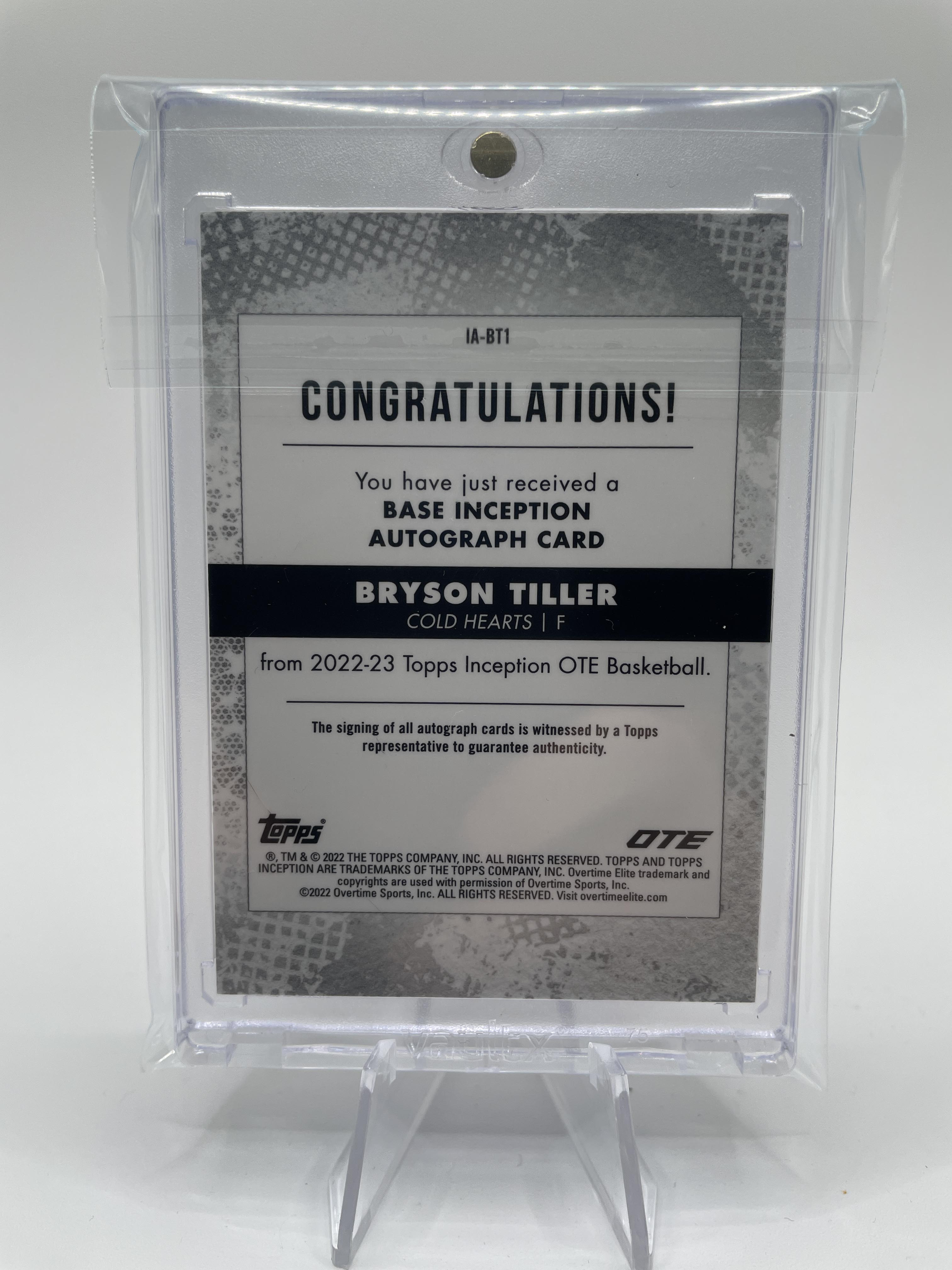 2022-23 Topps OTE Inception Bryson Tiller Orange Rookie Auto /50 #IA-BT1