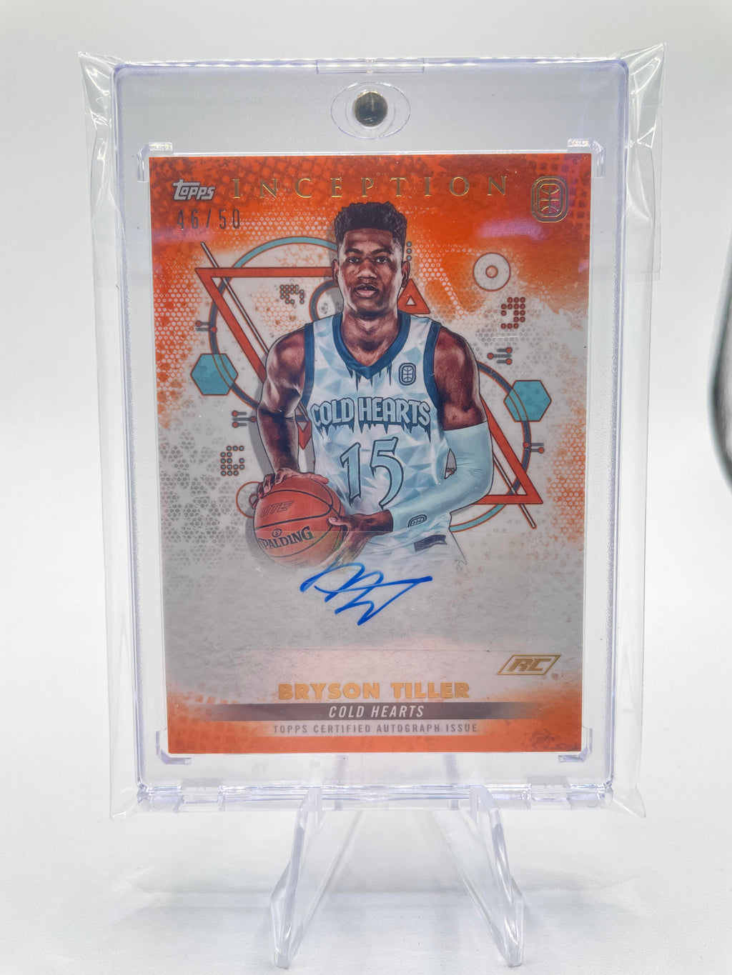 2022-23 Topps OTE Inception Bryson Tiller Orange Rookie Auto /50 #IA-BT1