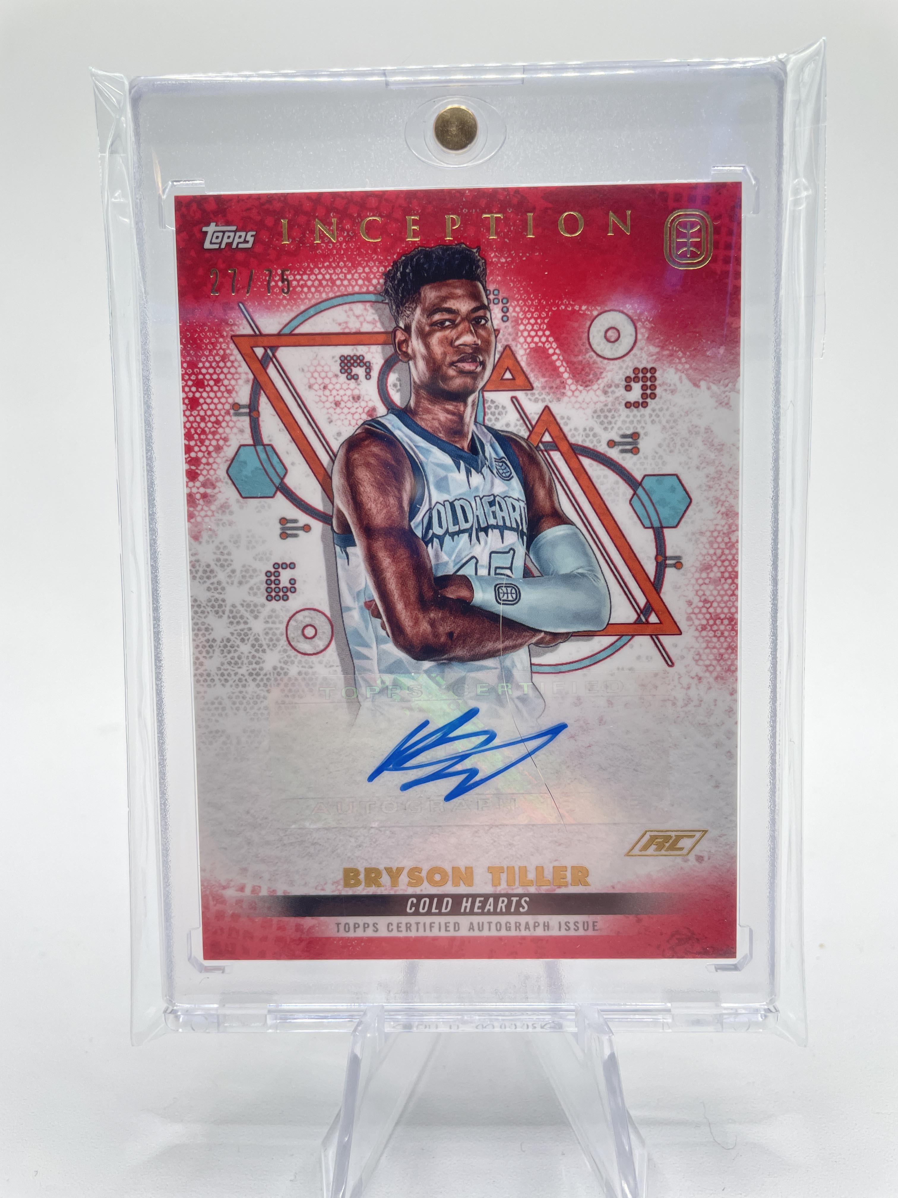 2022-23 Topps OTE Inception Bryson Tiller Red Rookie Auto /75 #IA-BT1
