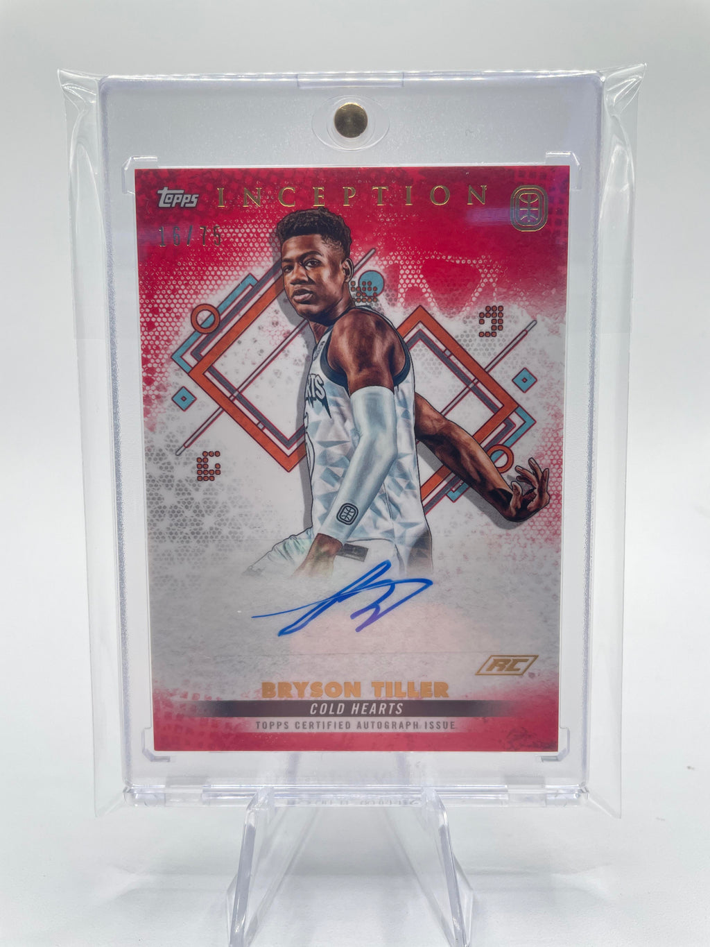 2022-23 Topps OTE Inception Bryson Tiller Red Rookie Auto /75 #IA-BT1