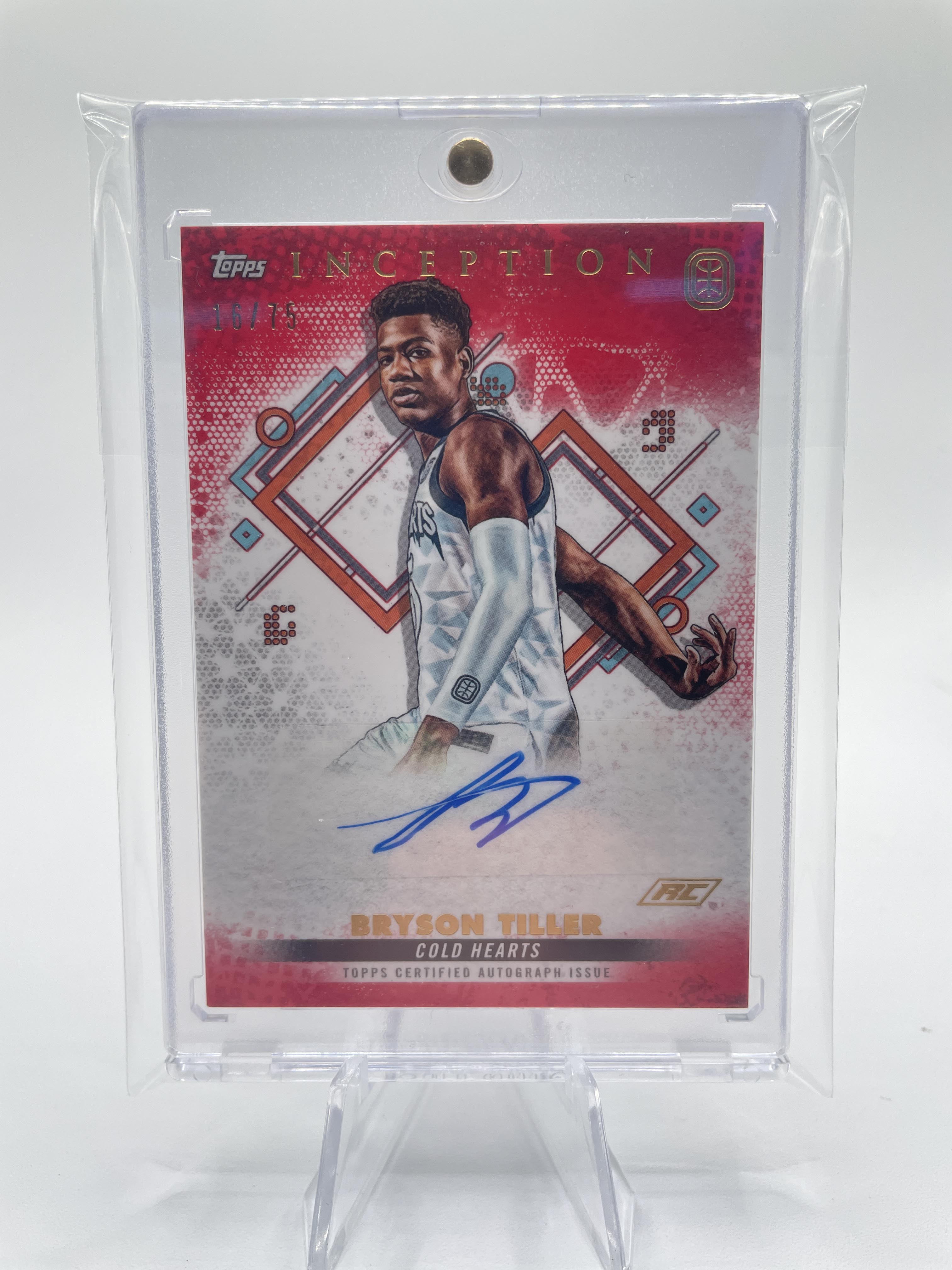 2022-23 Topps OTE Inception Bryson Tiller Red Rookie Auto /75 #IA-BT1