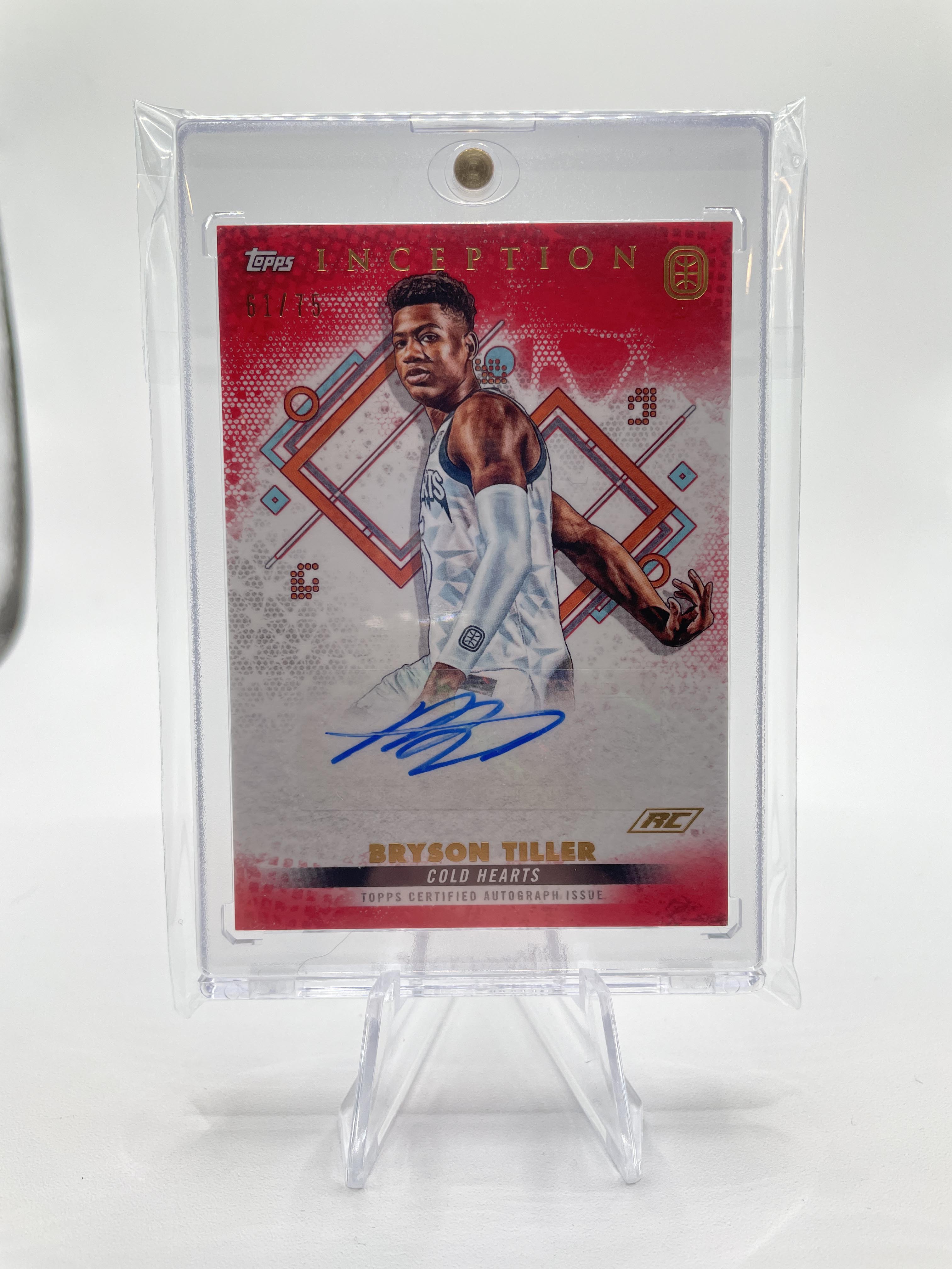 2022-23 Topps OTE Inception Bryson Tiller Red Rookie Auto /75 #IA-BT2