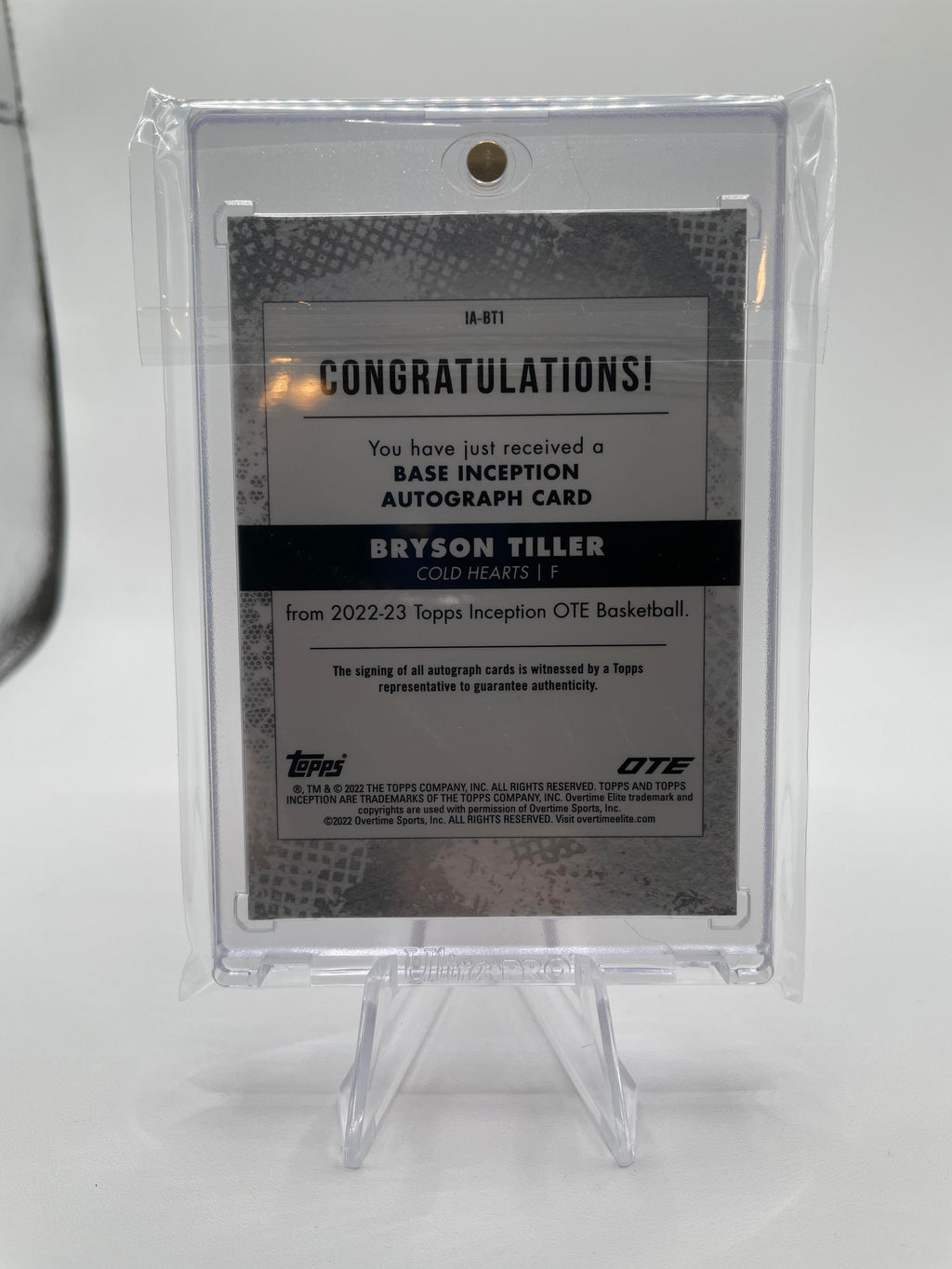 2022-23 Topps OTE Inception Bryson Tiller Red Rookie Auto /75 #IA-BT2
