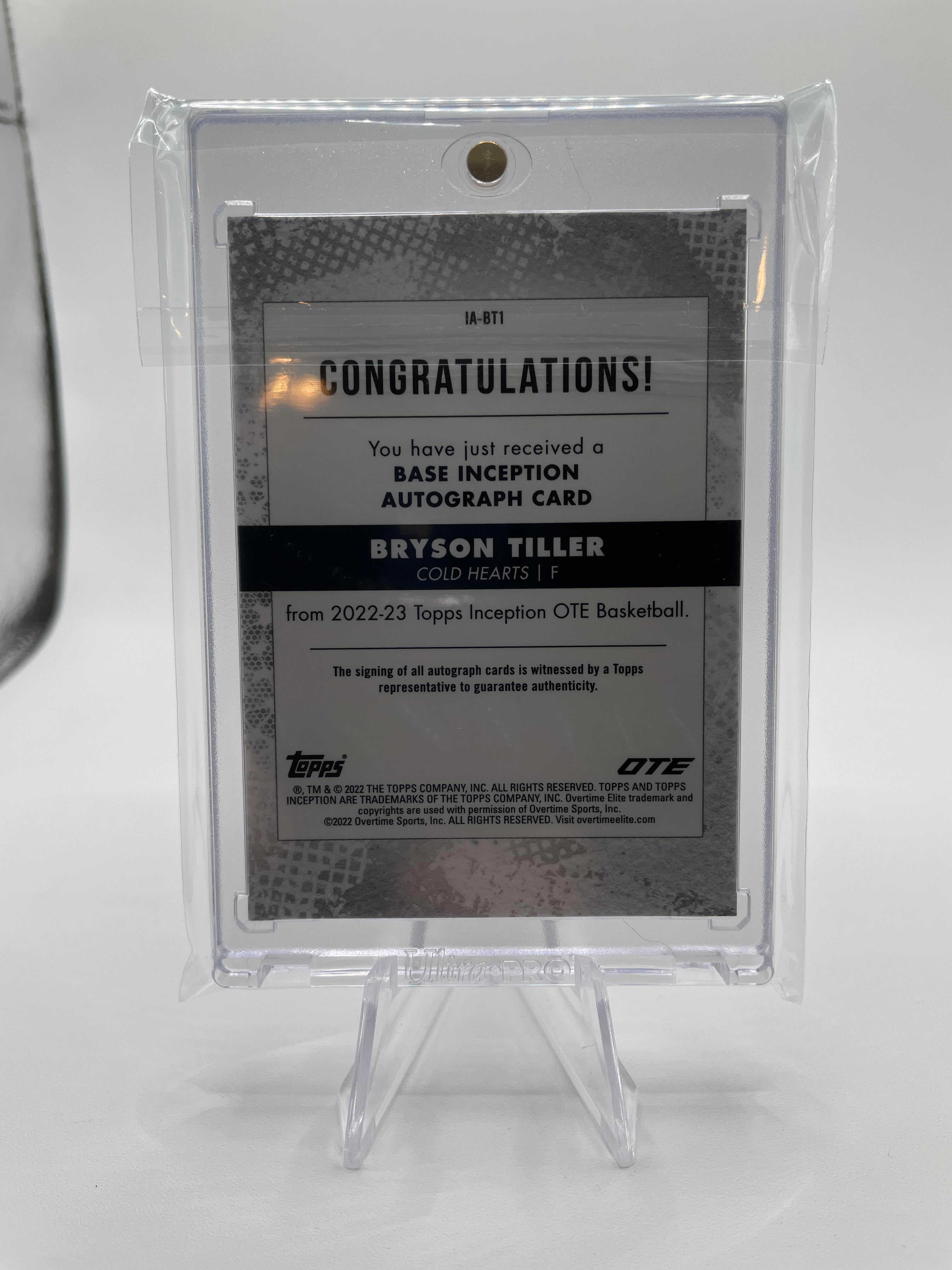 2022-23 Topps OTE Inception Bryson Tiller Red Rookie Auto /75 #IA-BT2