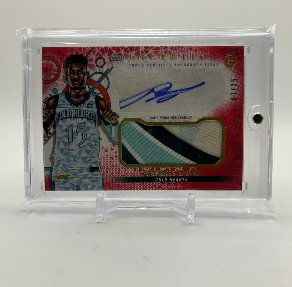 2022-23 Topps OTE Inception Bryson Tiller Red Rookie Patch Auto /25 #IARC-BT2
