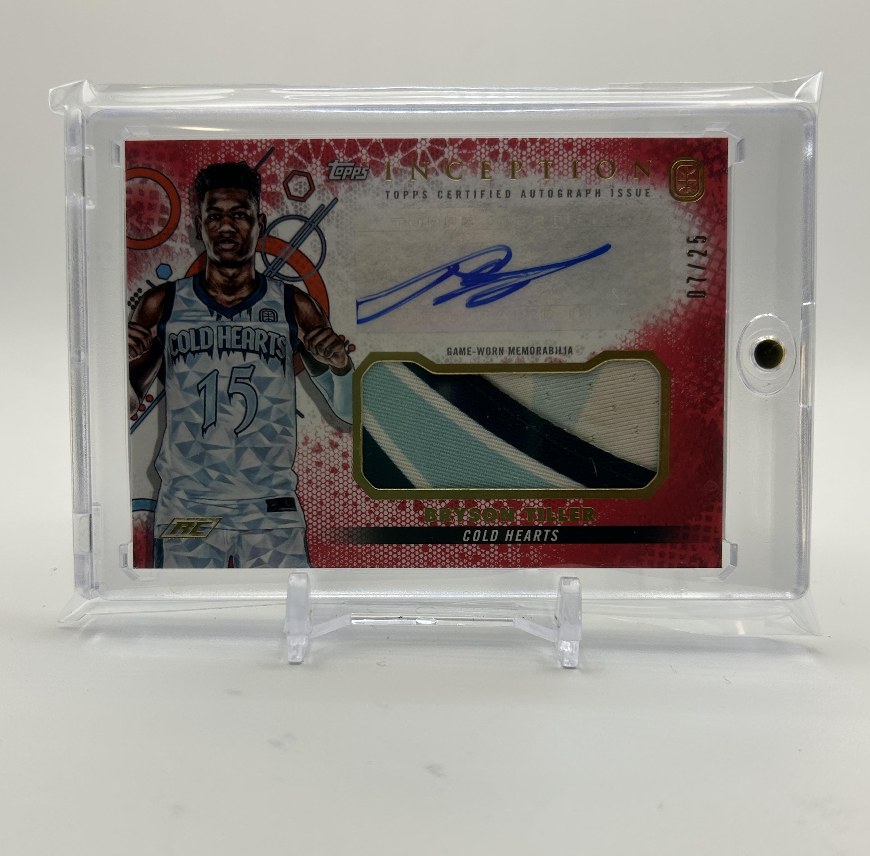 2022-23 Topps OTE Inception Bryson Tiller Red Rookie Patch Auto /25 #IARC-BT2