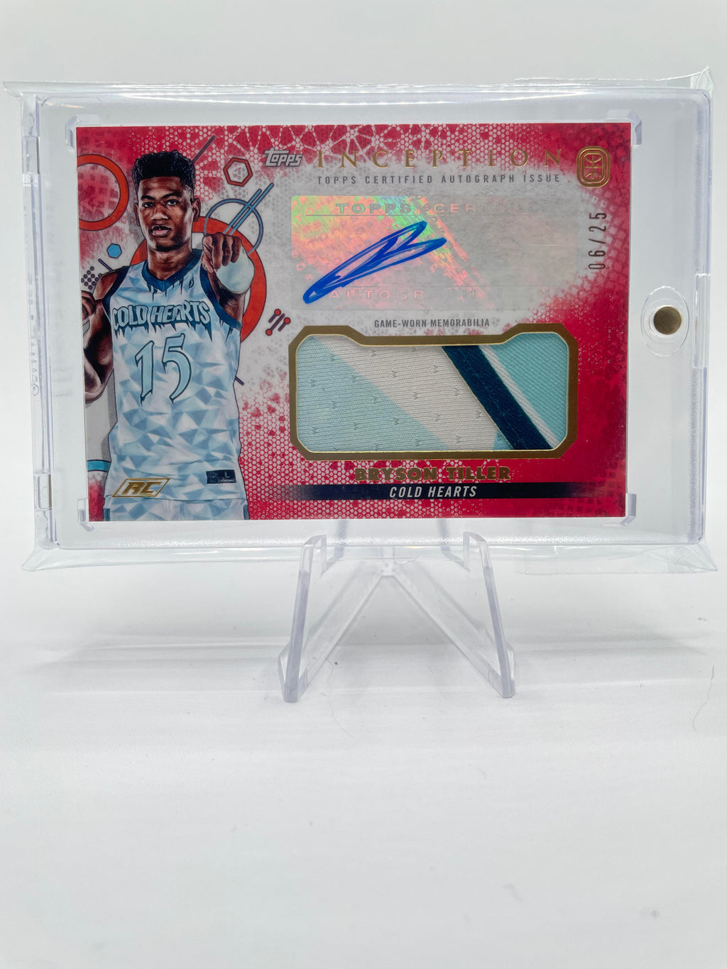 2022-23 Topps OTE Inception Bryson Tiller Red Rookie Patch Auto SP /25