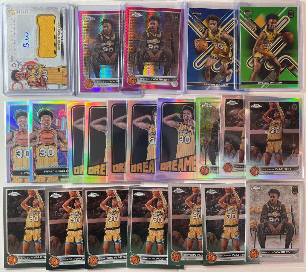 2022-23 Topps OTE Inception Bryson Warren Patch Auto /149 + Refractor Set (x22)