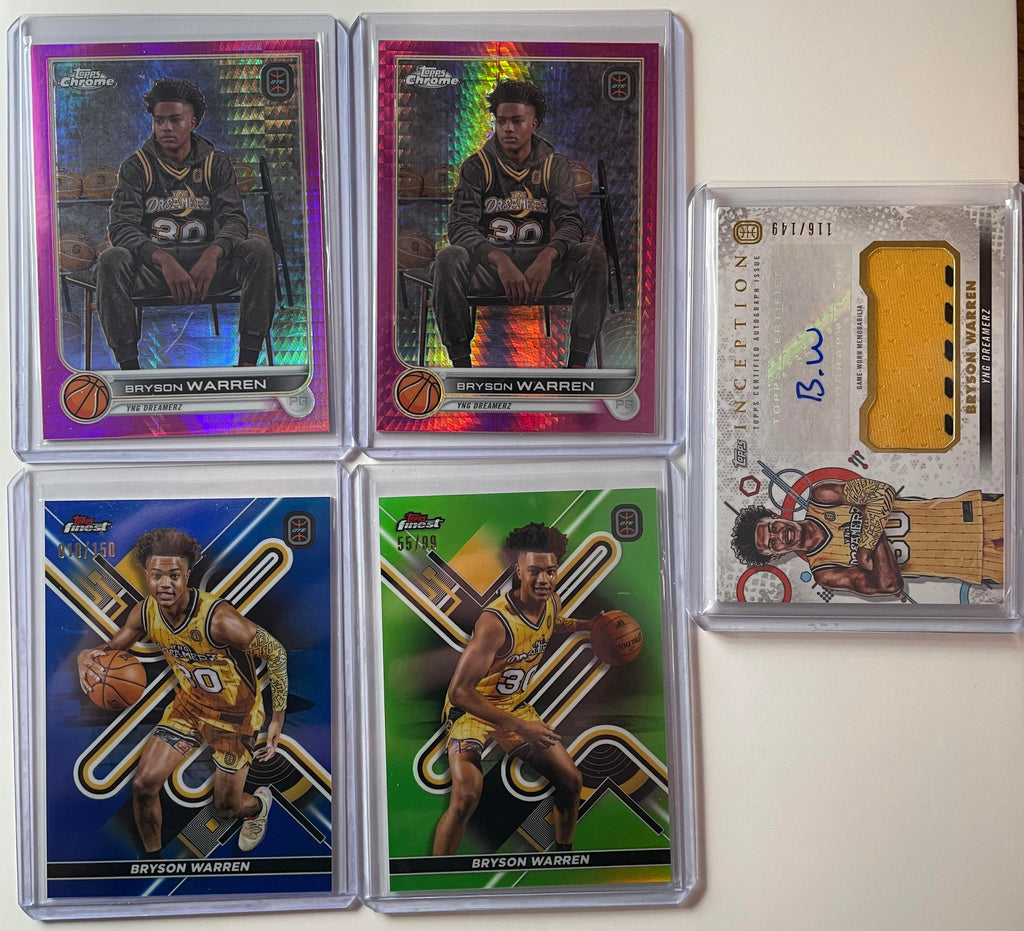 2022-23 Topps OTE Inception Bryson Warren Patch Auto /149 + Refractor Set (x22)