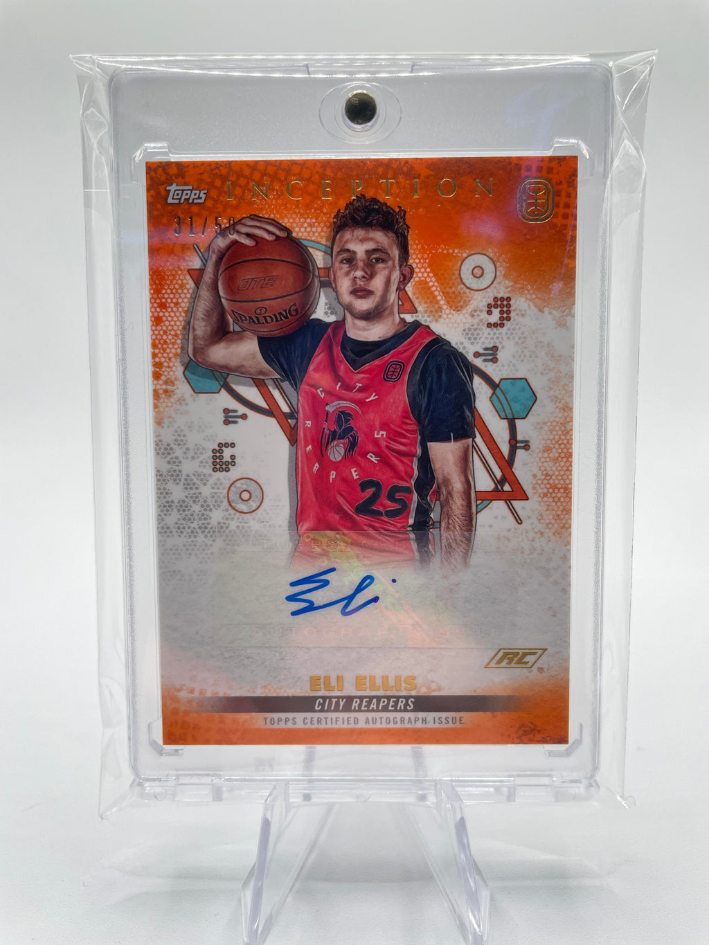 2022-23 Topps OTE Inception Eli Ellis Orange Foil Rookie Auto /50