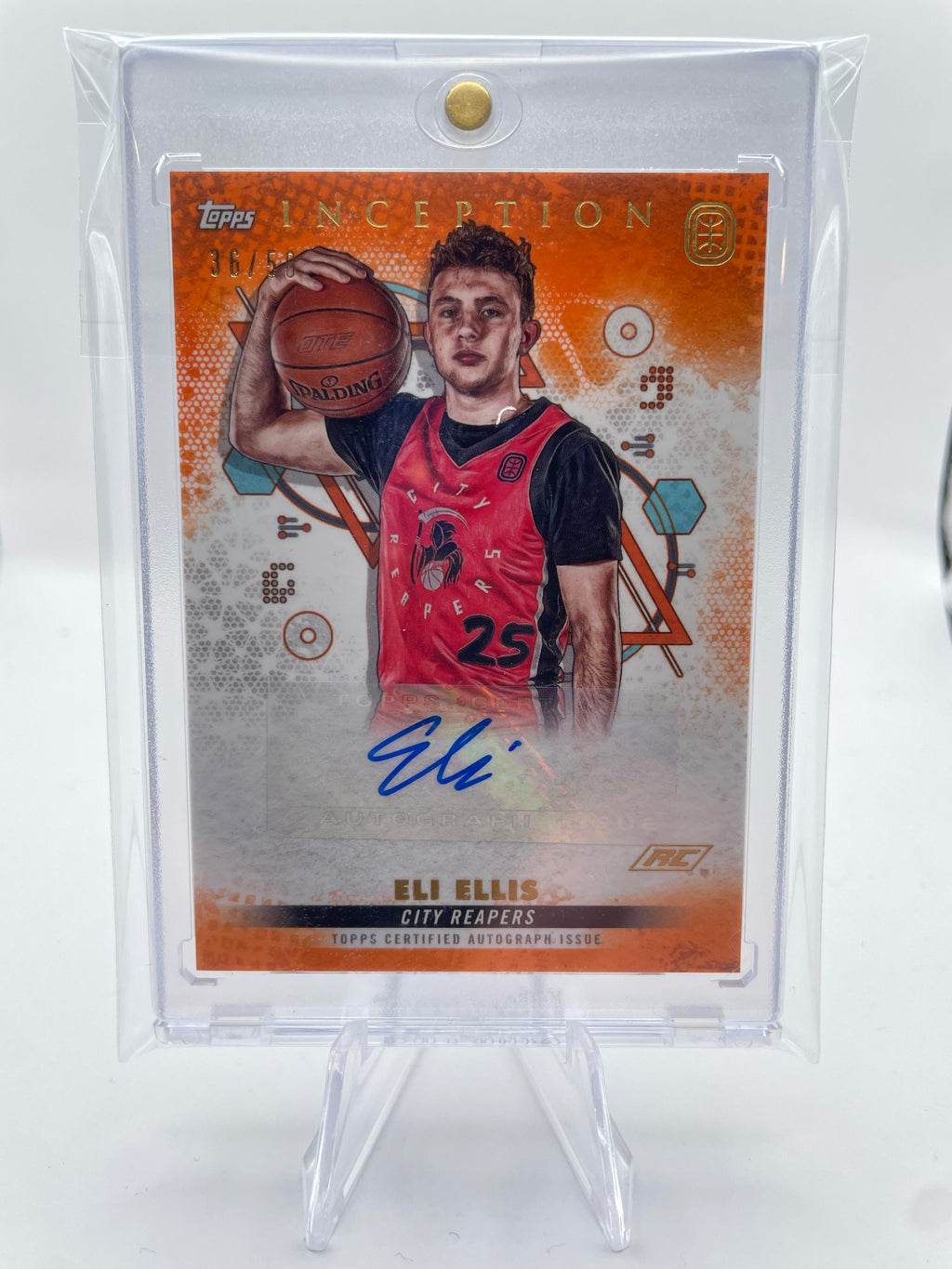 2022-23 Topps OTE Inception Eli Ellis Orange Foil Rookie Auto /50