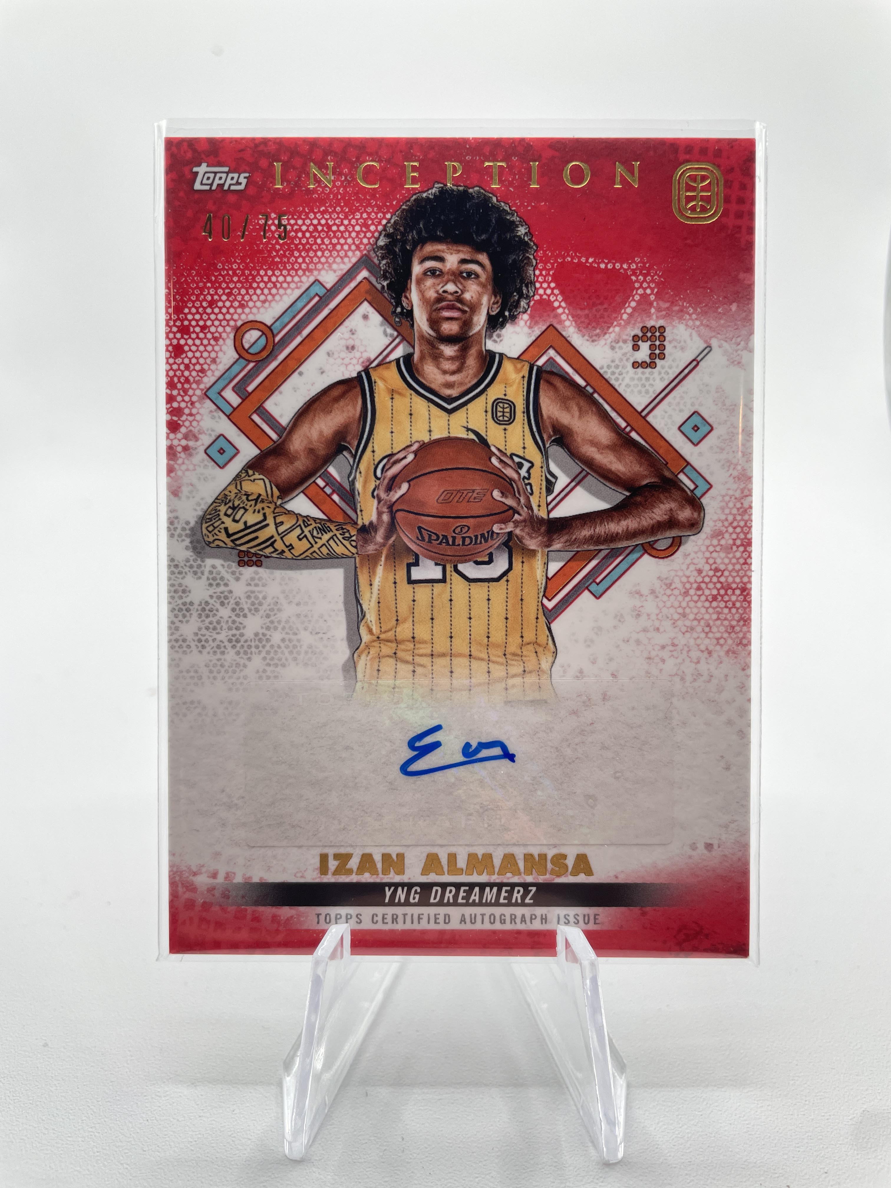 2022-23 Topps OTE Inception Izan Almansa Red Foil Rookie Auto /75