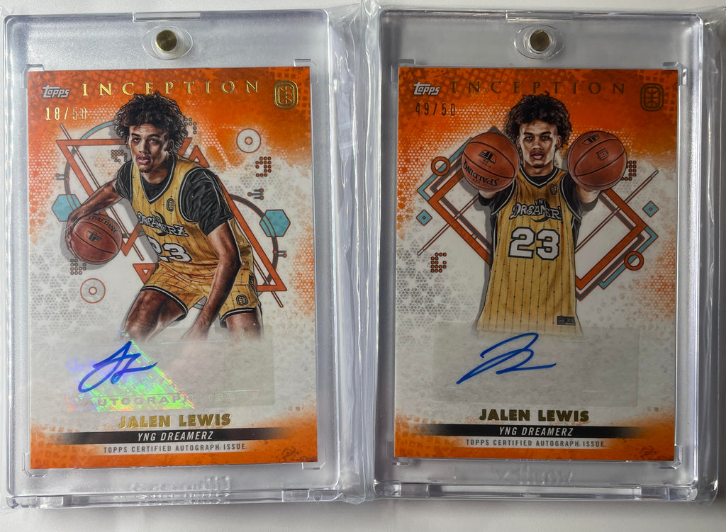 2022-23 Topps OTE Inception Jalen Lewis Orange Rookie Auto /50 Set (x2)