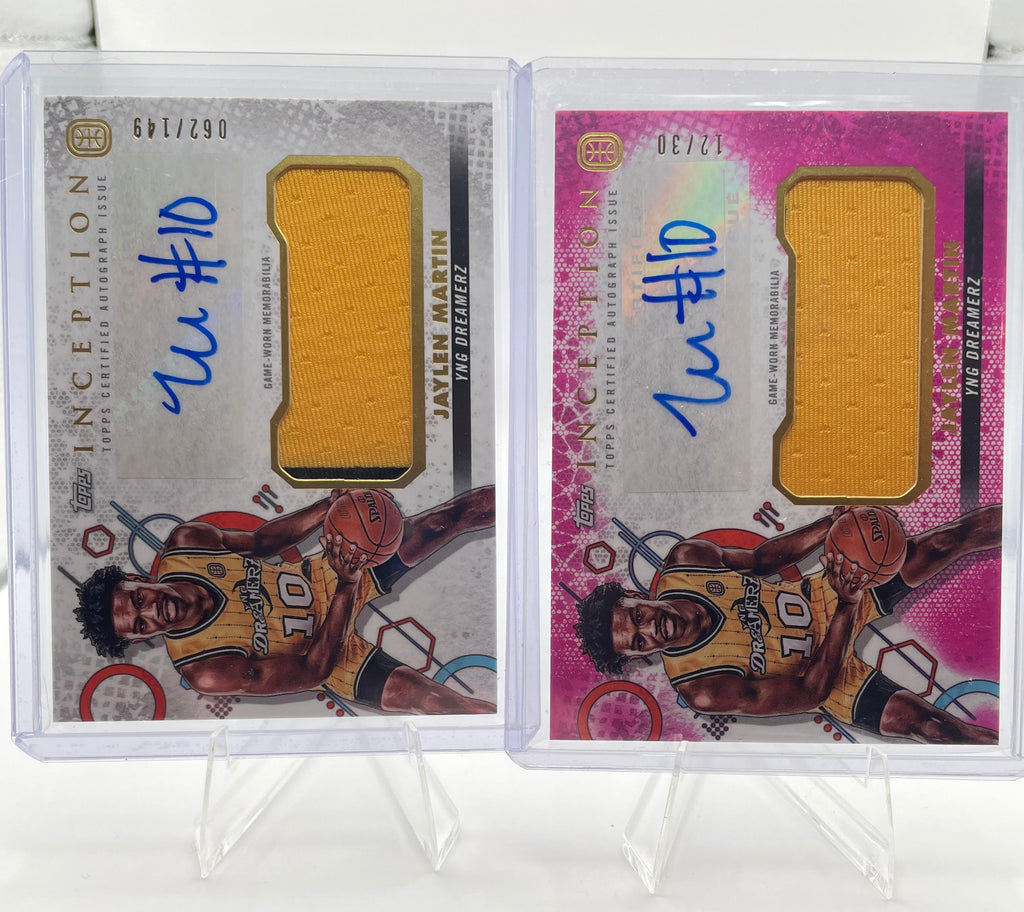 2022-23 Topps OTE Inception Jaylen Martin Pink Rookie Patch Auto /30 + Auto /149