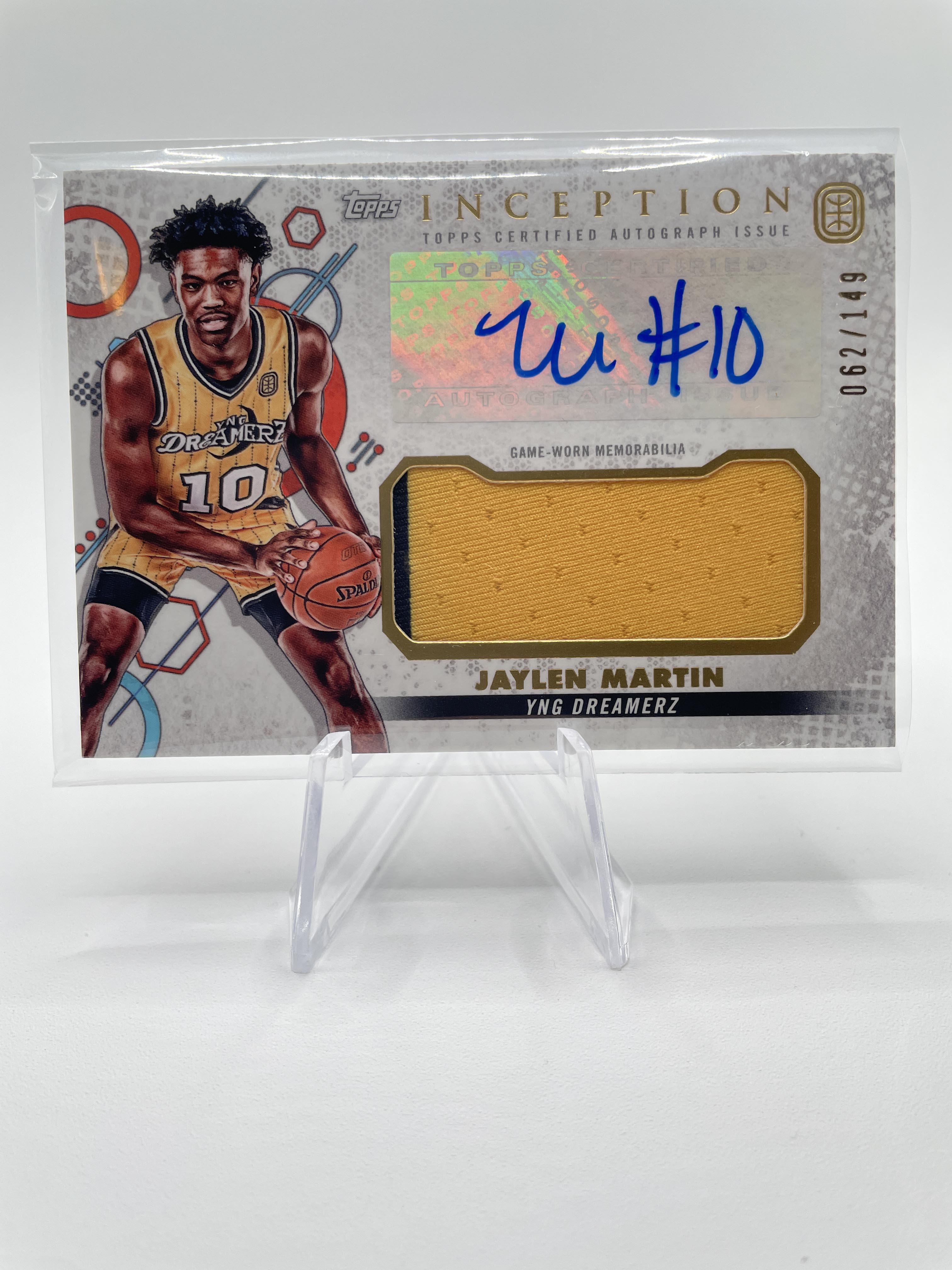 2022-23 Topps OTE Inception Jaylen Martin Pink Rookie Patch Auto /30 + Auto /149