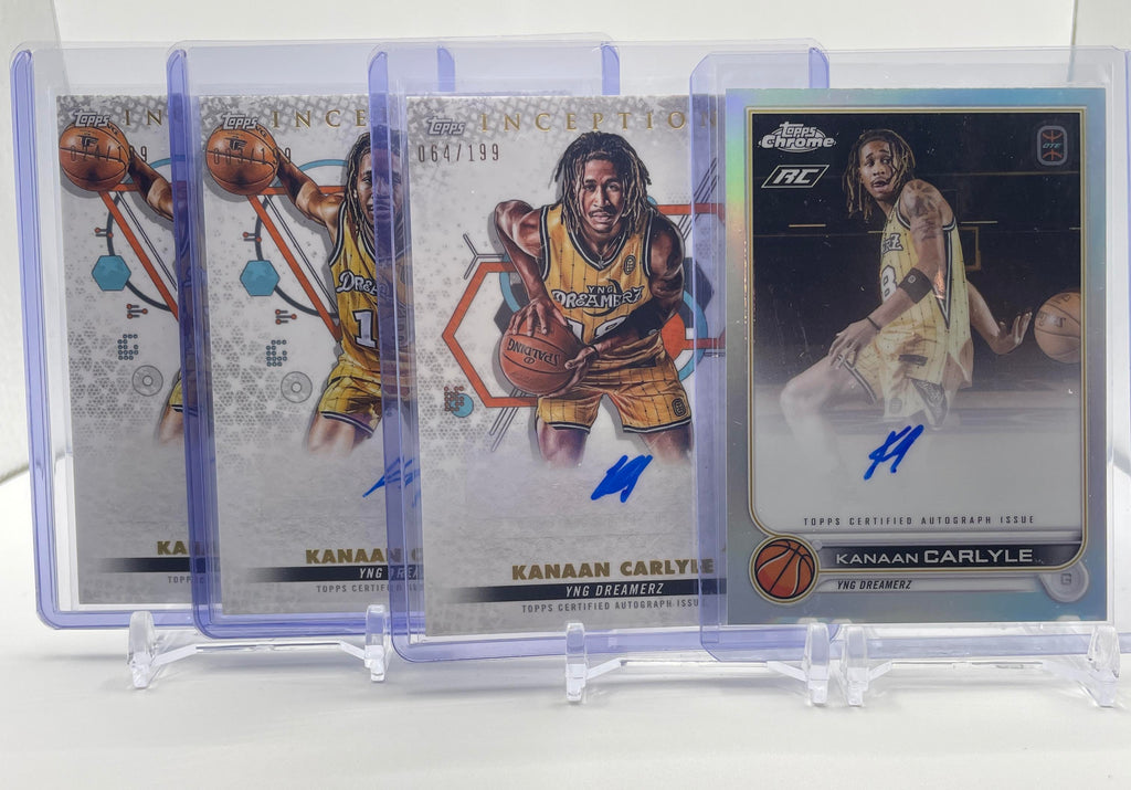 2022-23 Topps OTE Inception Kanaan Carlyle Auto /199 + Chrome Auto Set (x4)