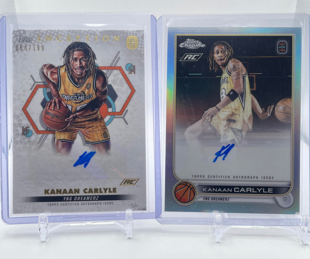 2022-23 Topps OTE Inception Kanaan Carlyle Auto /199 + Chrome Auto Set (x4)