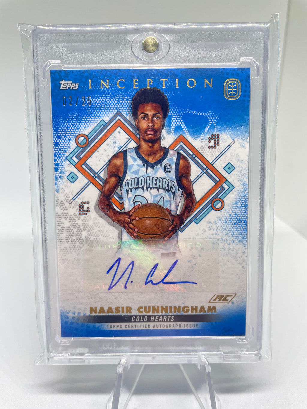 2022-23 Topps OTE Inception Naasir Cunningham Blue Rookie Auto /25 #IA-NC1