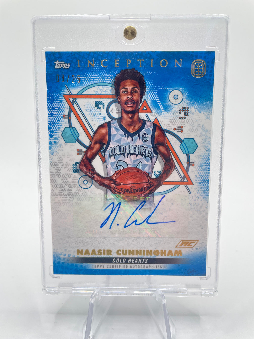 2022-23 Topps OTE Inception Naasir Cunningham Blue Rookie Auto /25 #IA-NC2