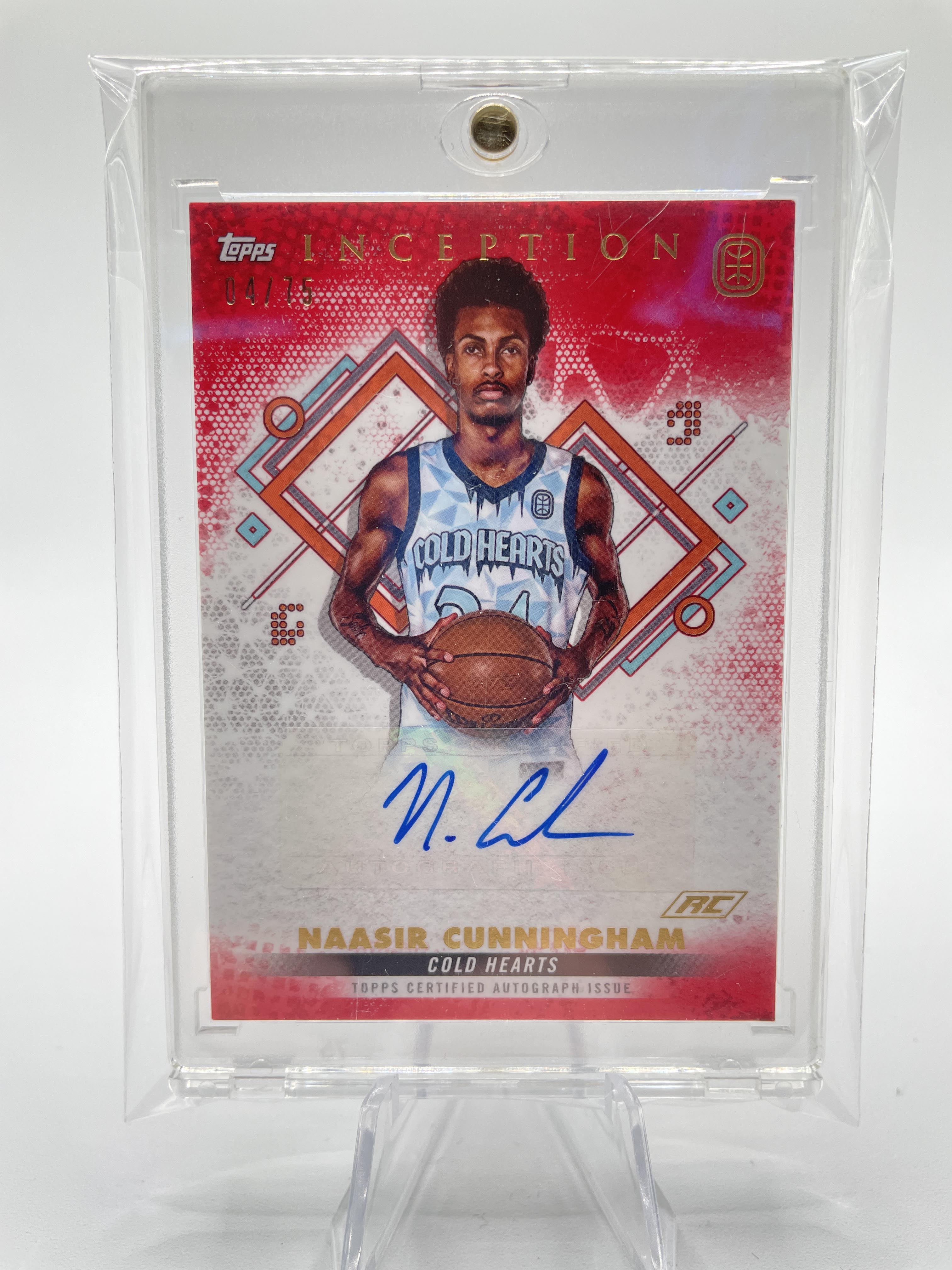 2022-23 Topps OTE Inception Naasir Cunningham Red Foil Rookie Auto /75 #IA-NC1