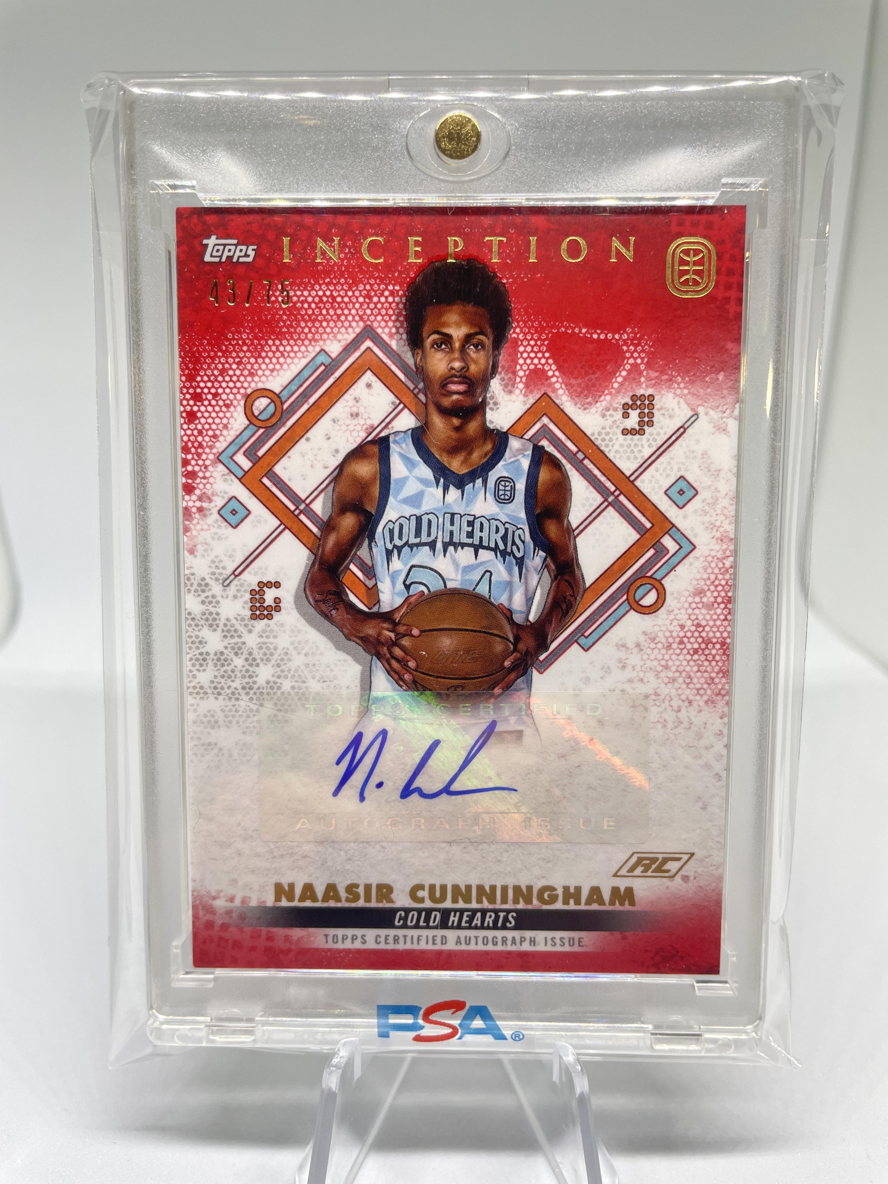 2022-23 Topps OTE Inception Naasir Cunningham Red Foil Rookie Auto /75 #IA-NC1