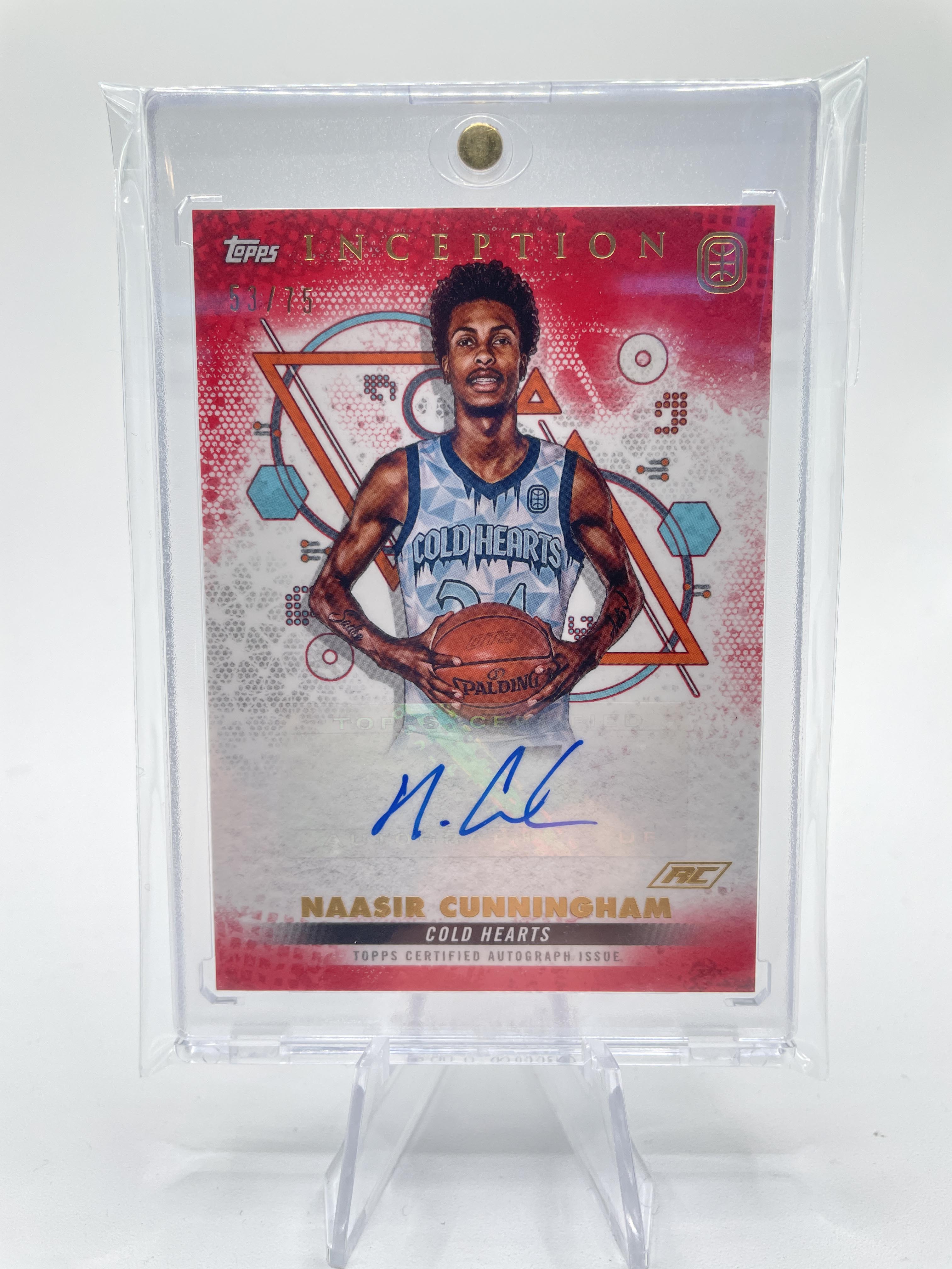 2022-23 Topps OTE Inception Naasir Cunningham Red Foil Rookie Auto /75 #IA-NC2