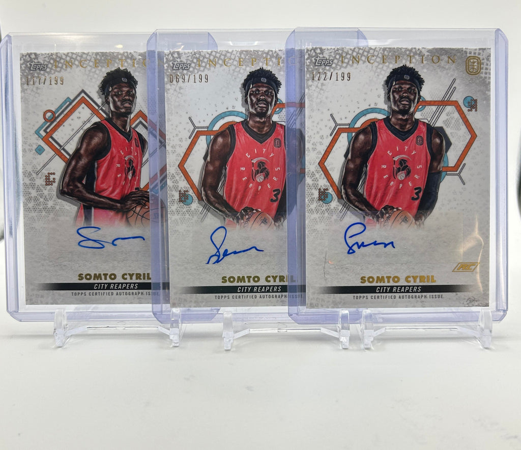2022-23 Topps OTE Inception Somto Cyril  Base Rookie Auto /199 Set (x3)