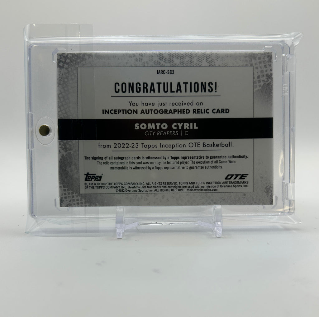 2022-23 Topps OTE Inception Somto Cyril  Rookie Relic Auto /149 #IARC-SC2
