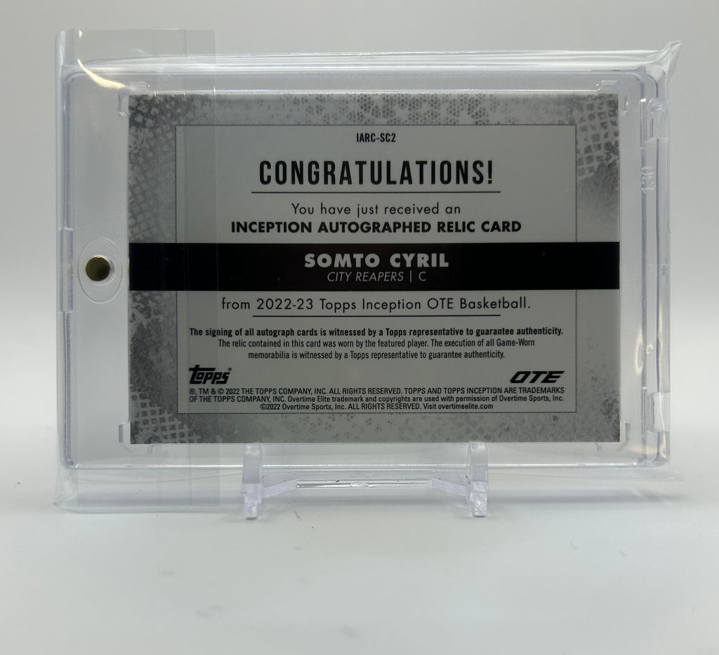 2022-23 Topps OTE Inception Somto Cyril  Rookie Relic Auto /149 #IARC-SC1
